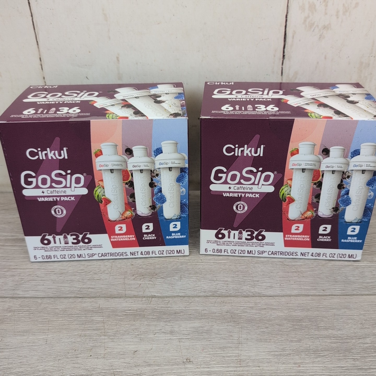 Lot Of 2 Cirkul Go Sip Six Pack flavor cartridges Caffeine Exp 8/2027 Brand New