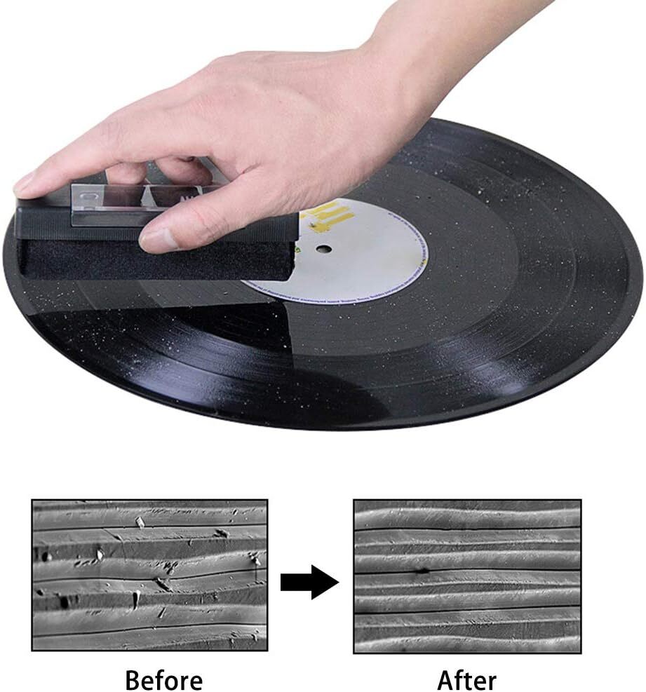 3in1 Vinyl Record Cleaning Brush Set Stylus Velvet Anti-static Cleaner Tool Kit