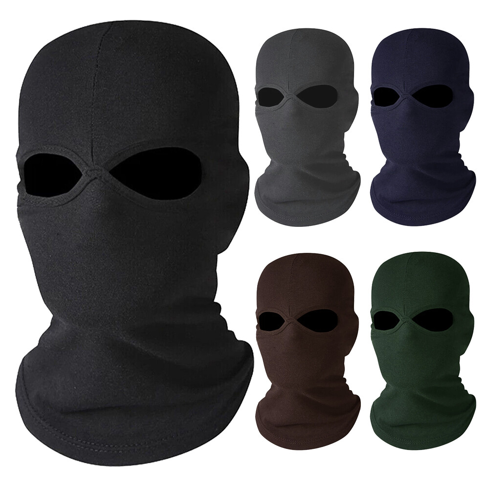2 Hole Balaclava Full Face Mask Beanie Ski Sun Hood Motorcycle Cycling Outdoor