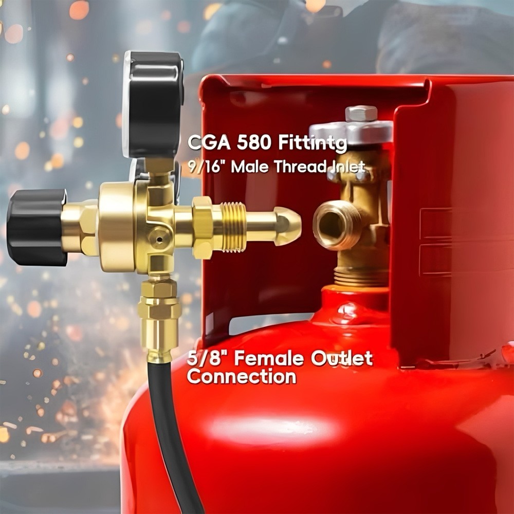 Argon CO2 For Lincoln Mig Tig Flow Meter Welding Regulator Welder Gauge Gas+Hose