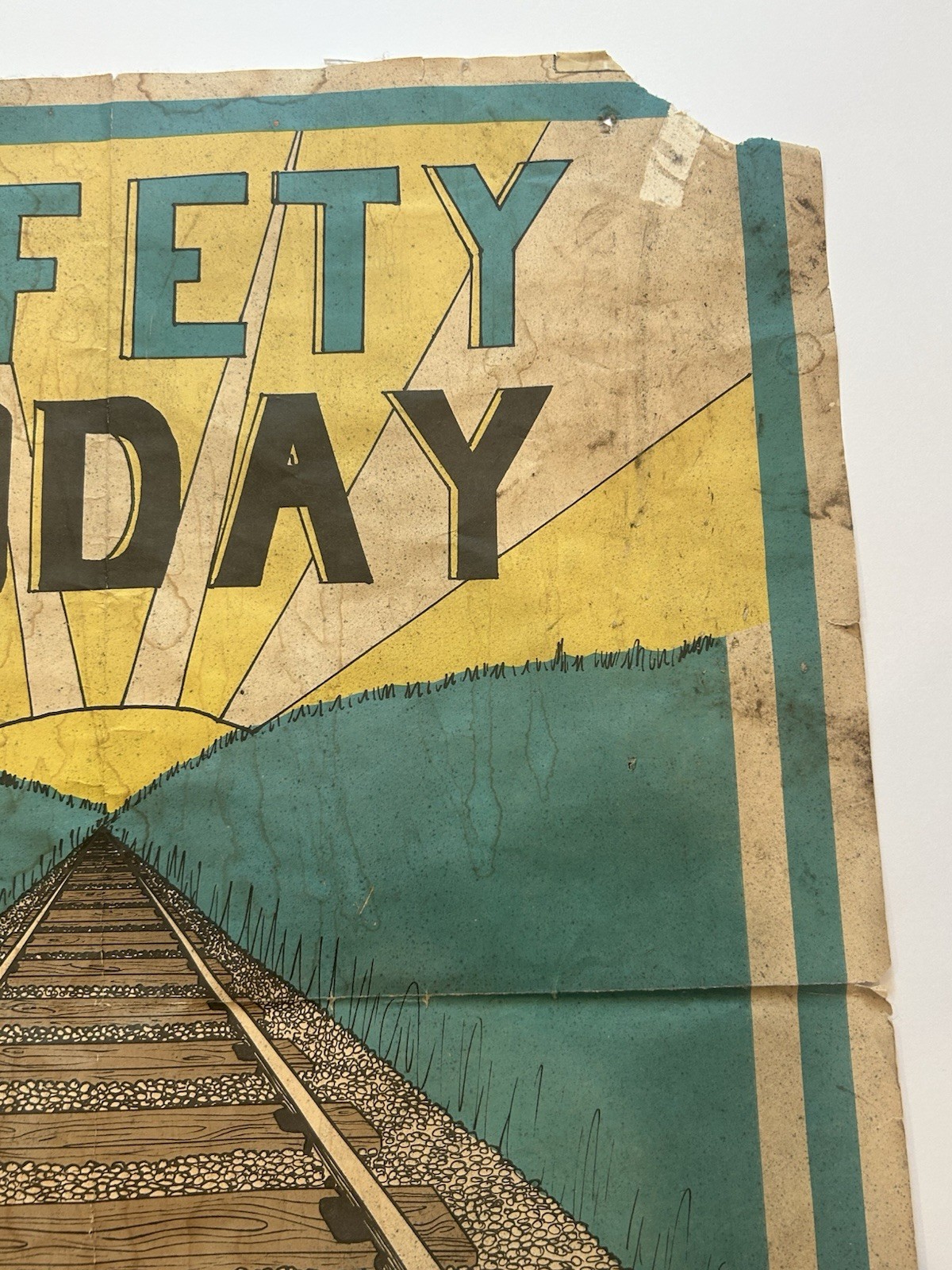 Vintage RAILROAD- Chessie Systems- Poster- ORIGINAL- 1985- Casualty Prevention