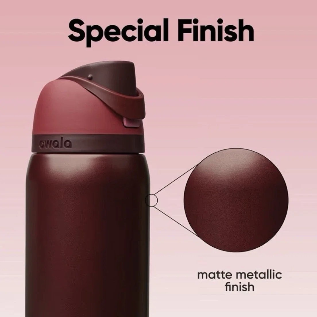 Owala Freesip 32oz Insulated Stainless Steel Water Bottle - Black Cherry | US