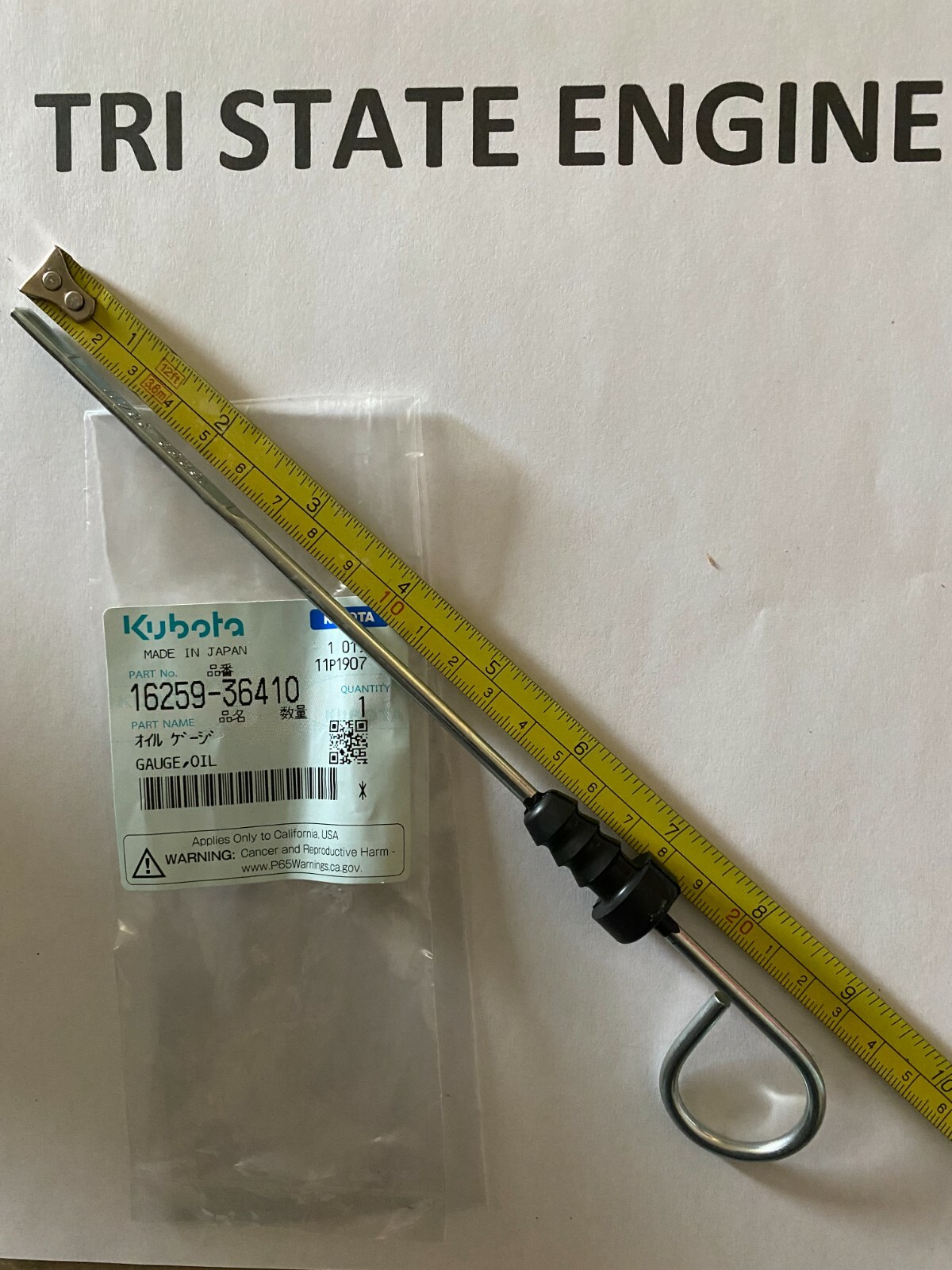 Genuine OEM Kubota Dipstick 16259-36410 D905 D1105 V1505 DF1005 V1305 V1505
