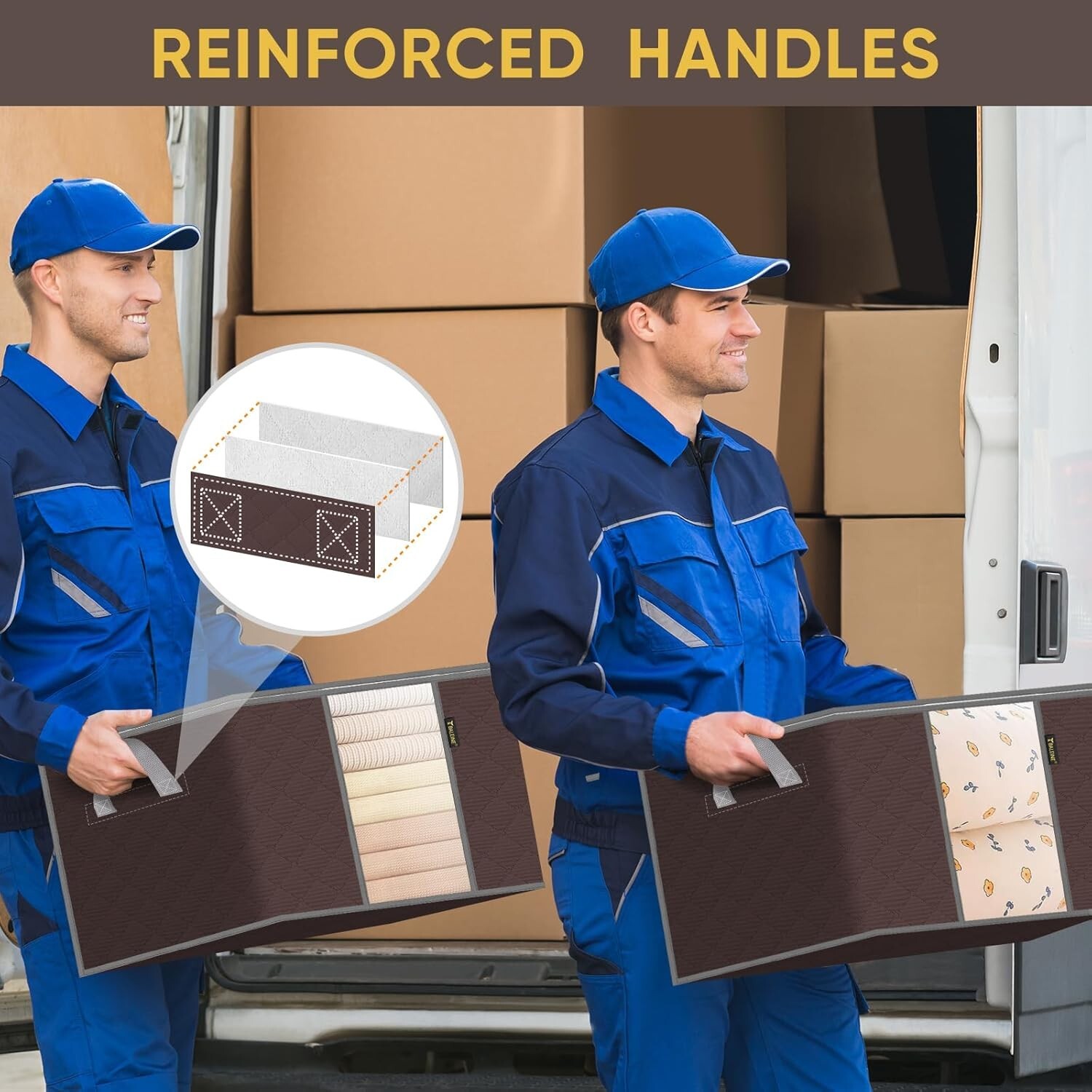 6 Pack Clothes Storage Bags, 24 Gallon Storage Containers with Reinforced Handle