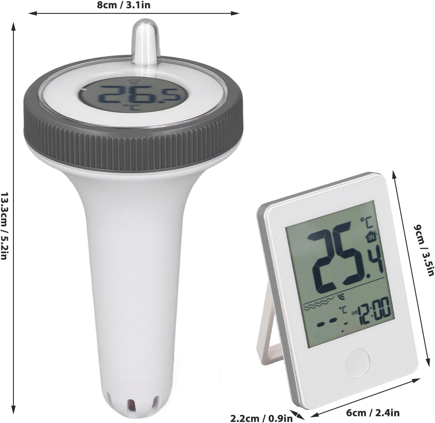 Wireless Floating Pool Thermometer Digital Monitor for Swimming Pool FJ3351A