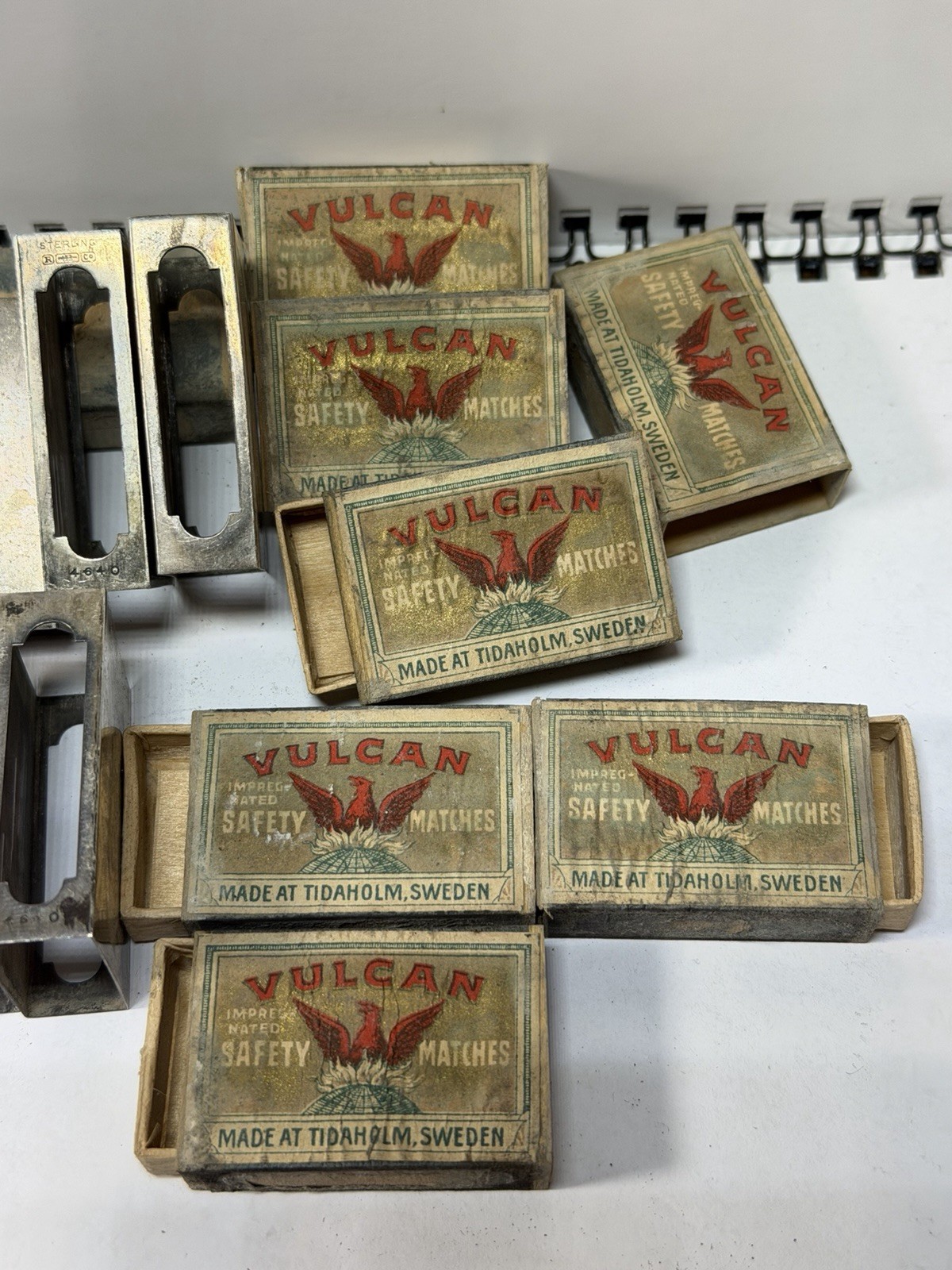 Antique Sterling Silver Match Safe Box Vesta Case – Qty 8 Available RABco 11gEA