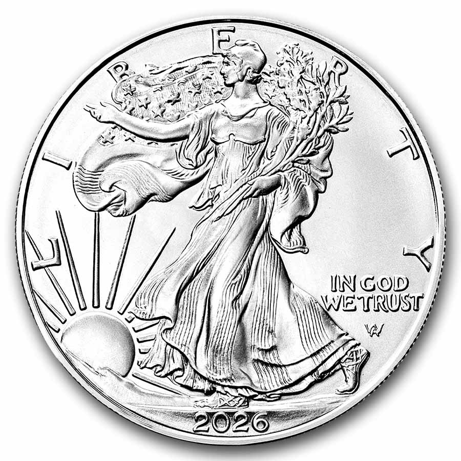 2026 1 oz American Silver Eagle Coin BU (Tube of 20)