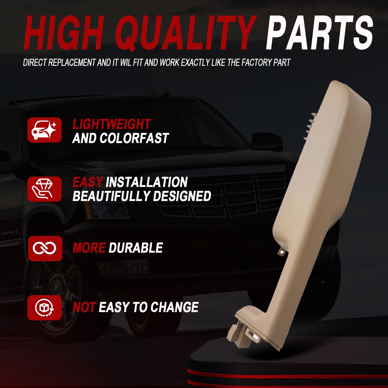 Front Left+Right Door Armrest Handle Fits GMC Yukon Chevy Suburban/Tahoe 1999-06