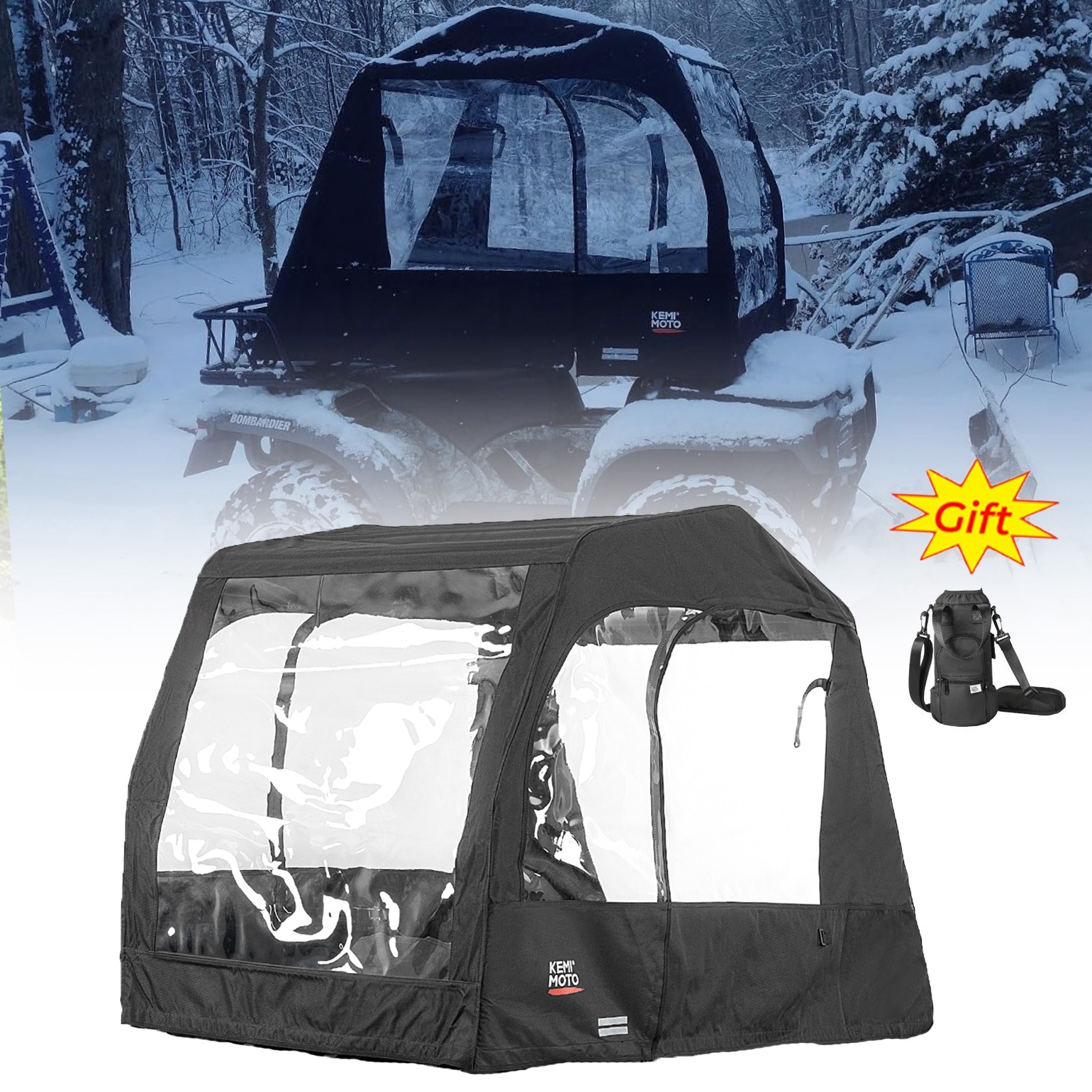 ATV Cab Enclosure Cabin Canopy Cover for Fourtrax Sportsman Grizzly Outlander