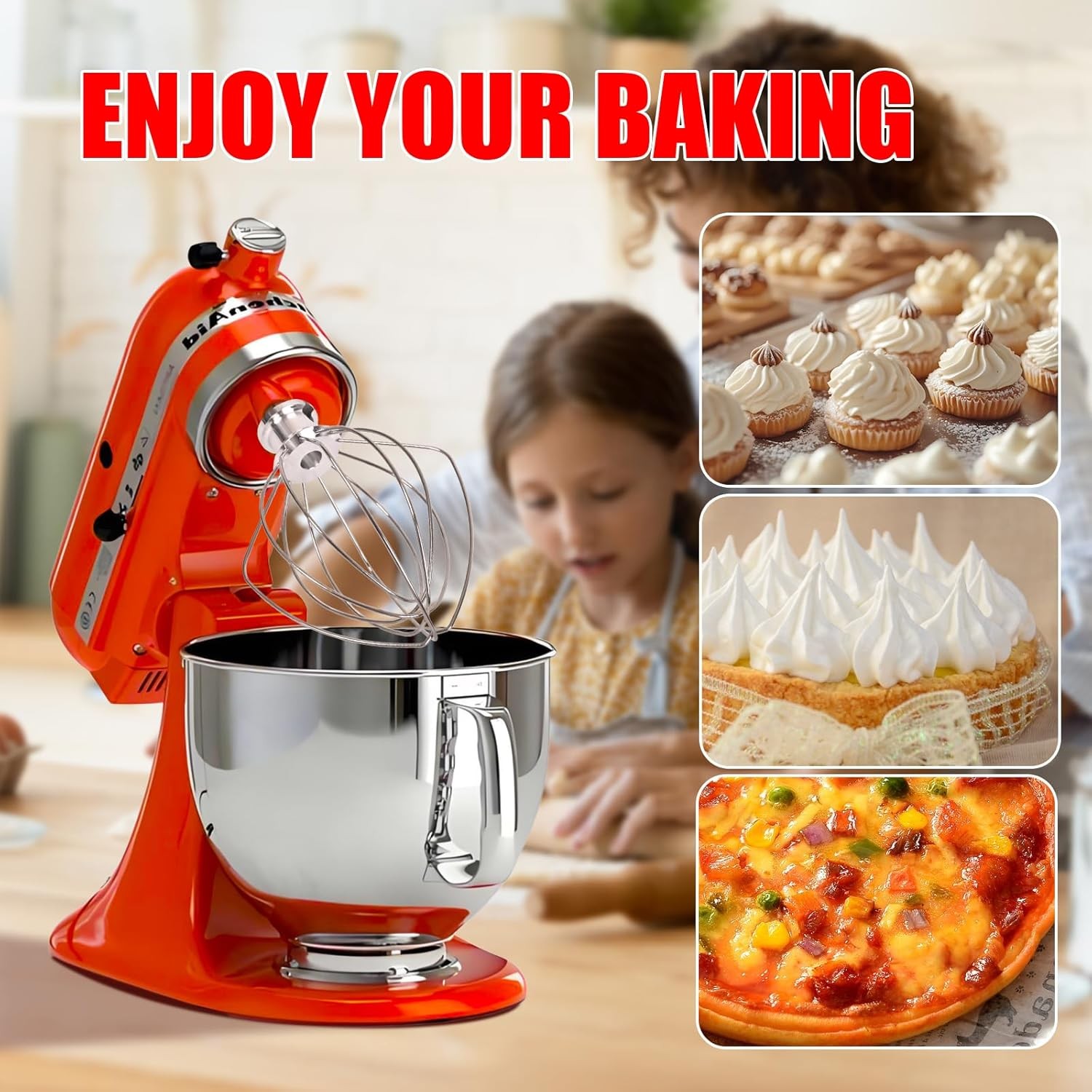 KitchenAid Mixer Wire Whip Attachment Egg & Cream Beater Whisk