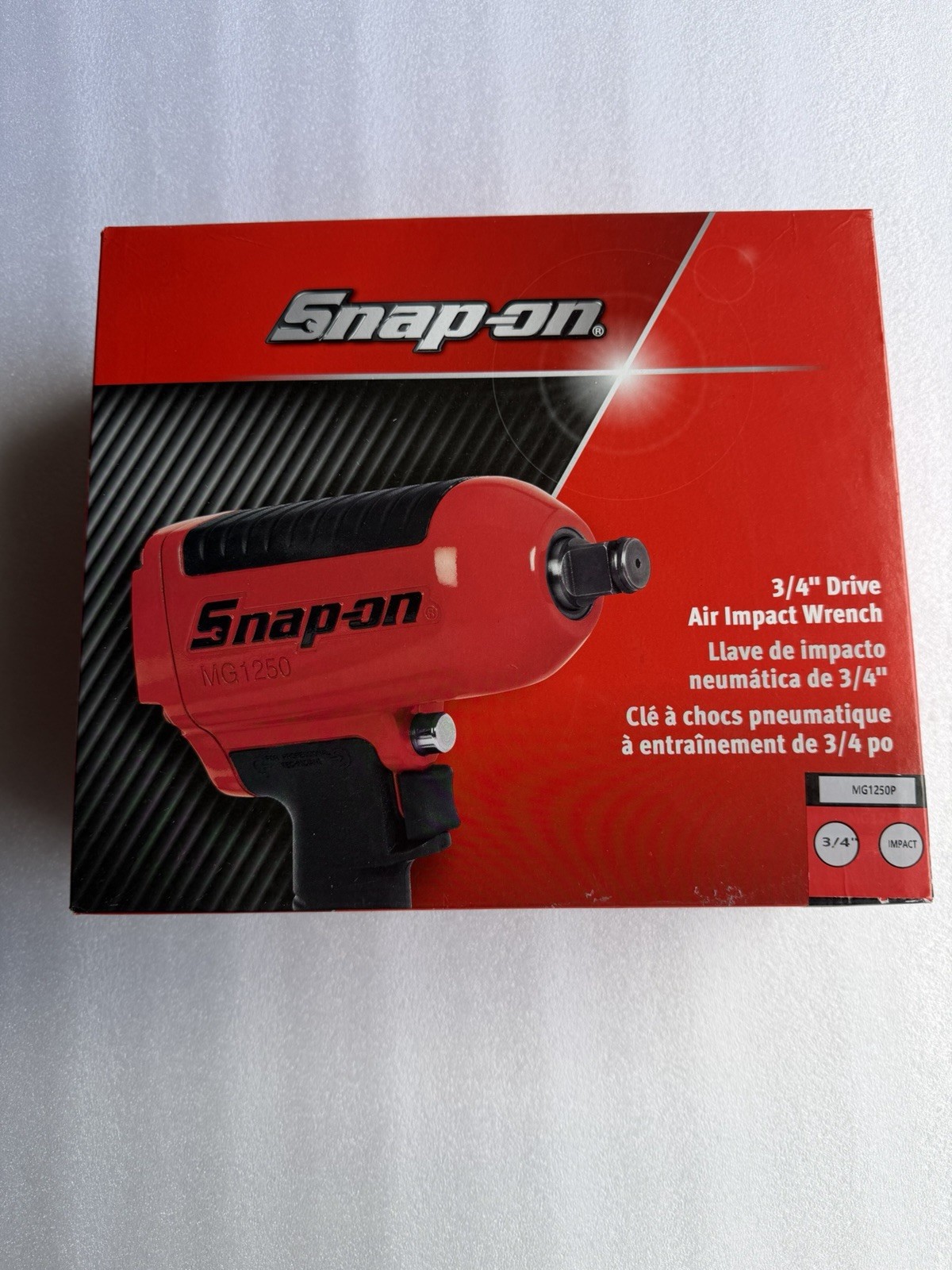 Snap On MG1250P 3/4" Drive Heavy-Duty Air Impact Wrench (Red) ( Brand New)