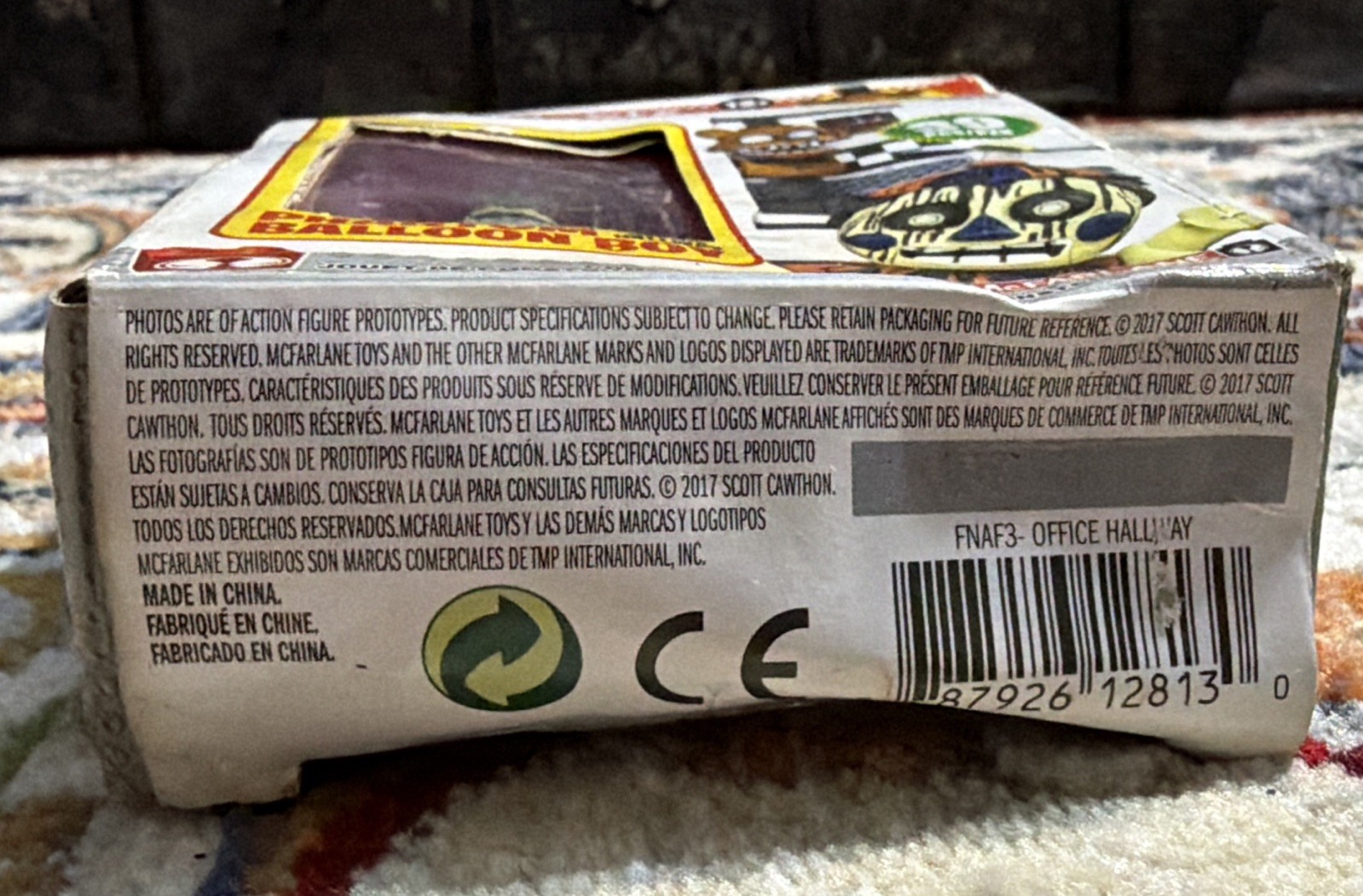 PHANTOM BALLOON BOY FIVE NIGHTS AT FREDDY'S McFarlane 12813 CONSTRUCTION READ