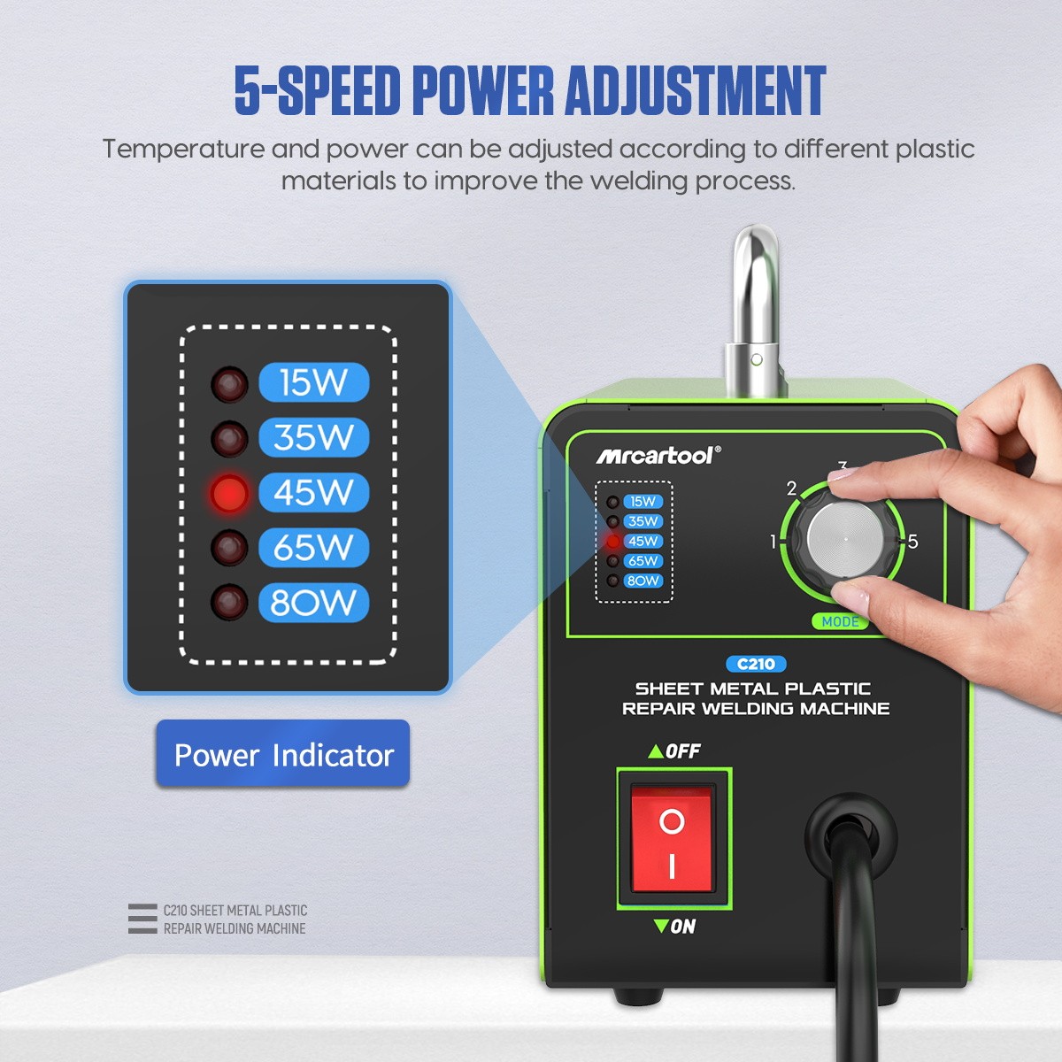 80W Hot Stapler Plastic Welder Kit Car Bumper Repair Welding Machine 600 Staples