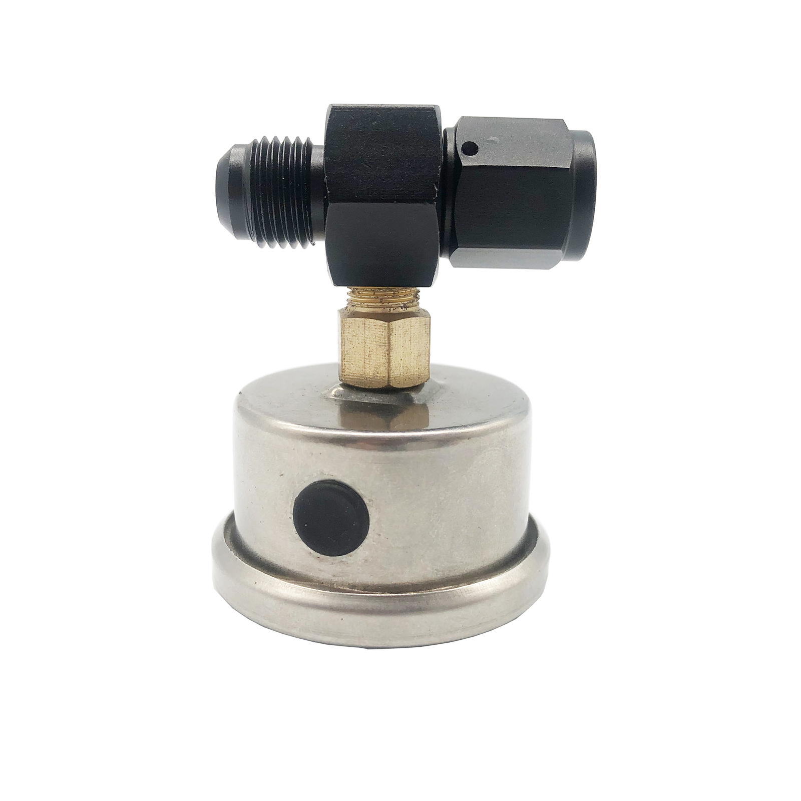 Liquid 0-100psi Fuel Pressure Gauge Regulator Gauge 1/8" NPT W/ 6AN Adapter