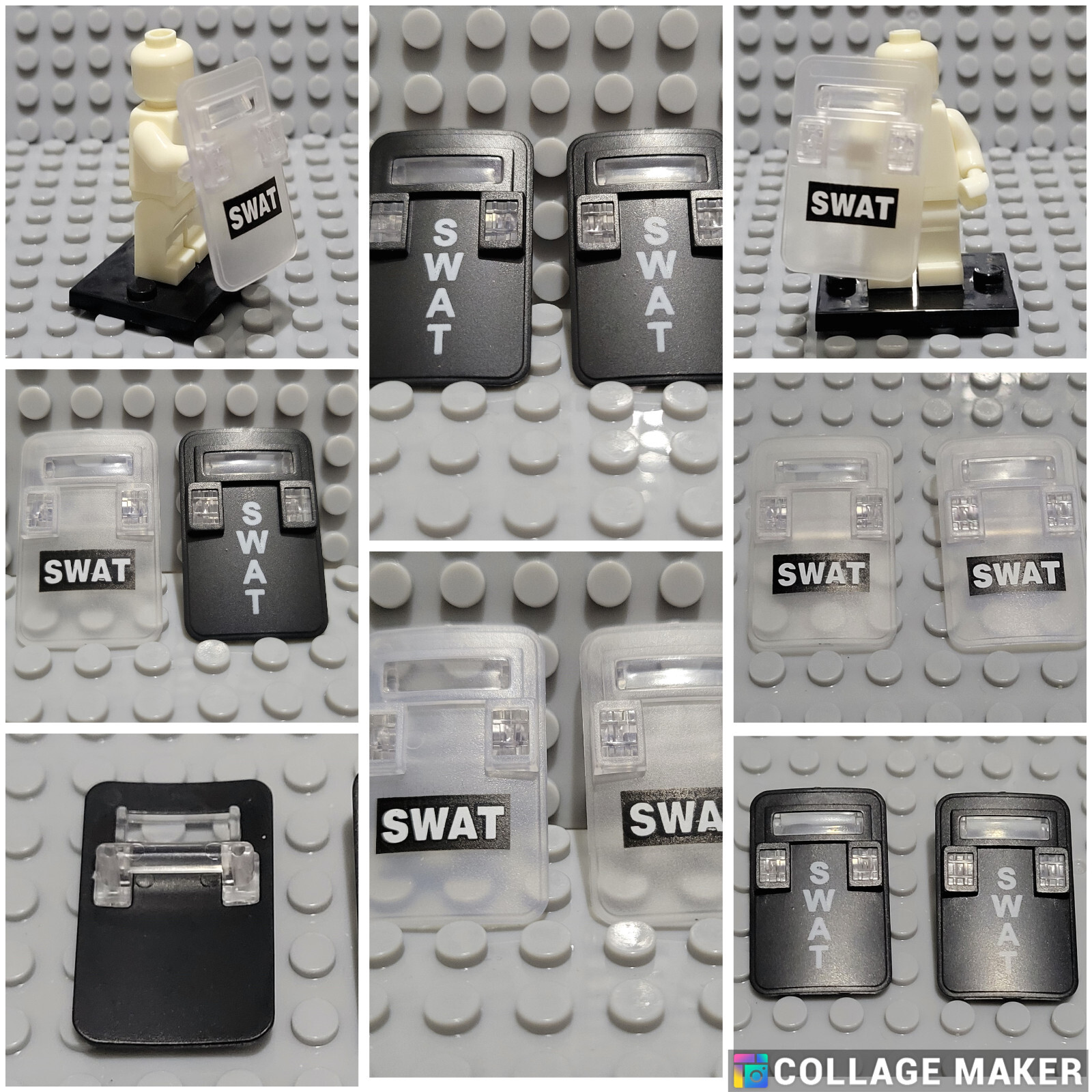 Accessories - Police SWAT Shields for Lego Minifigures - Weapon