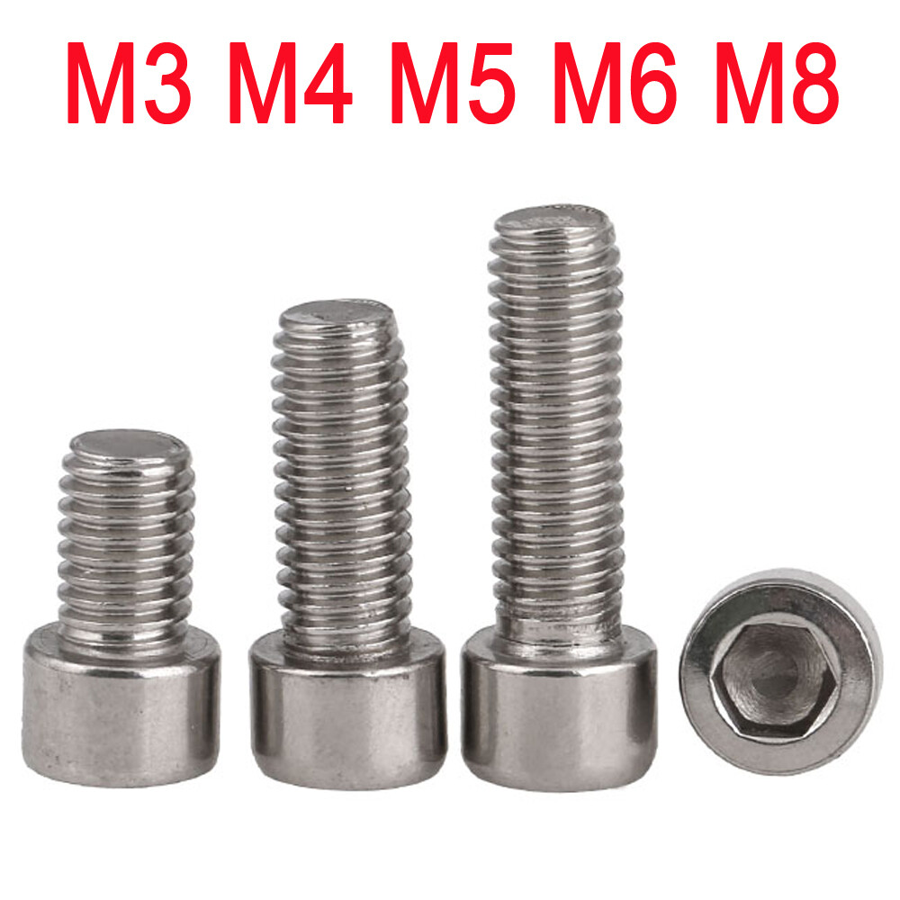 M3 M4 M5 M6 M8 Stainless Steel Allen Bolt Socket Cap Screws Hex Head DIN 912