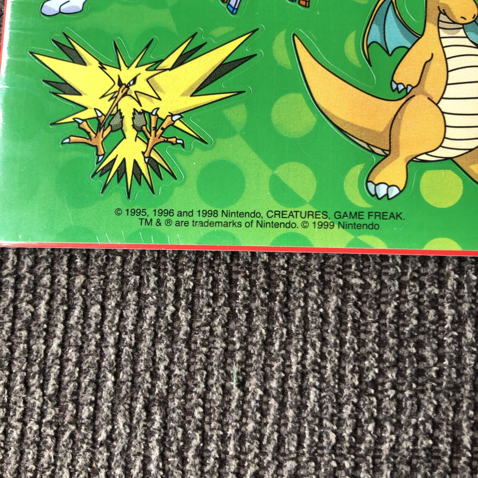 VTG 2 pkg POKEMON STICKERS new 4 total sheets Stickety-Doo-Da Nintendo Pokémon