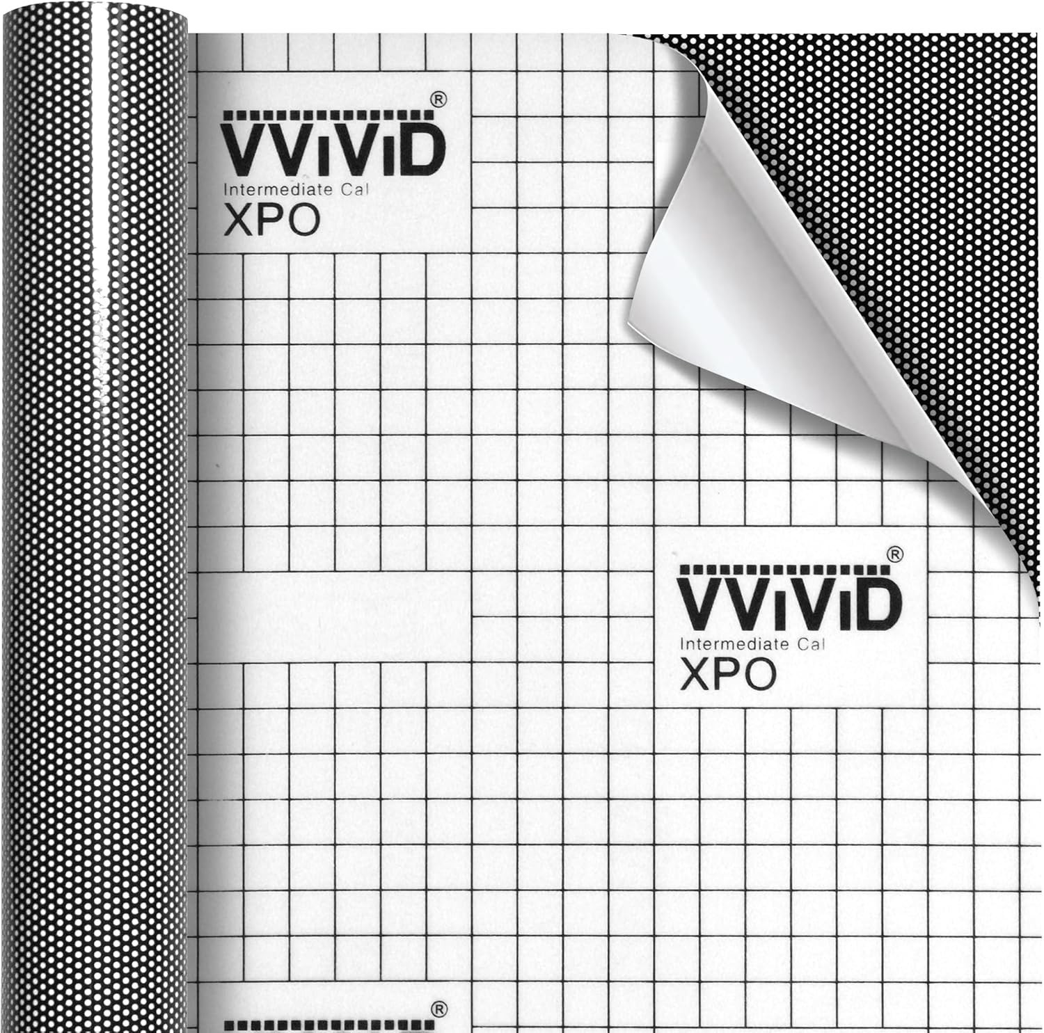 Black Perforated One-Way Vision Vinyl Automotive Window Wrap Roll (1.5ft x 4ft)