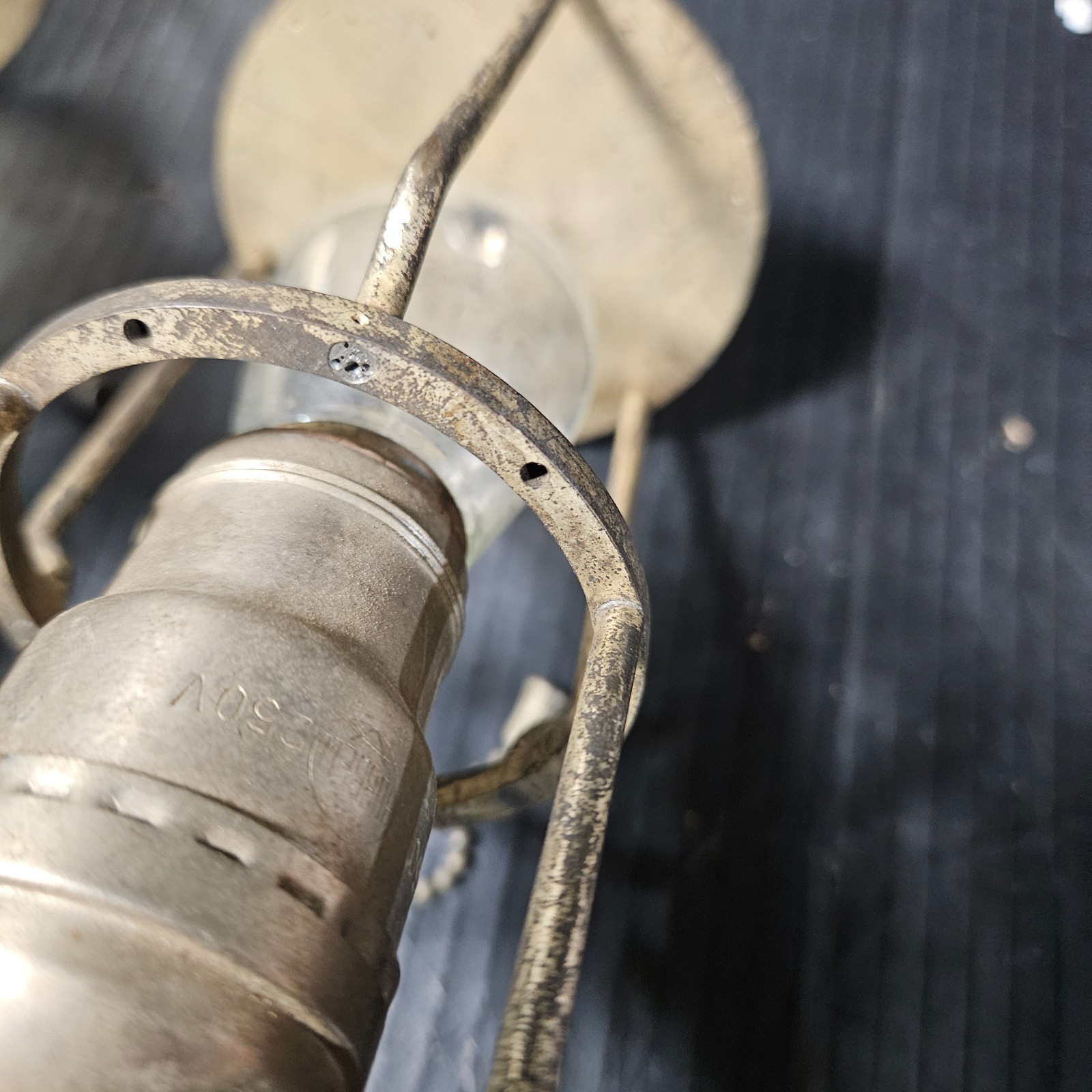 Rare Pair Antique Brass Nickle Sconces Handel Era Edwardian glass shade Hubbell