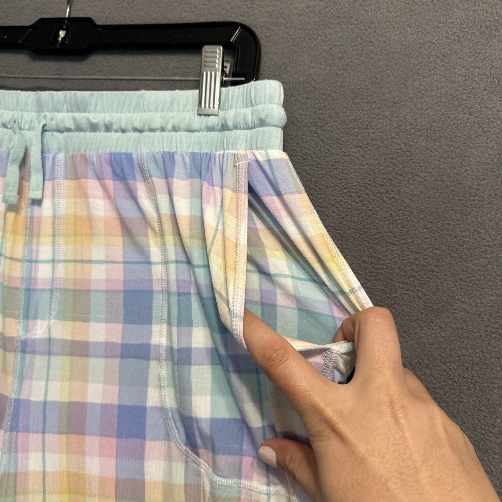 Little Sleepies Daddy & Me Bamboo Sleep Shorts Pajamas Mens XXL Pastel Plaid