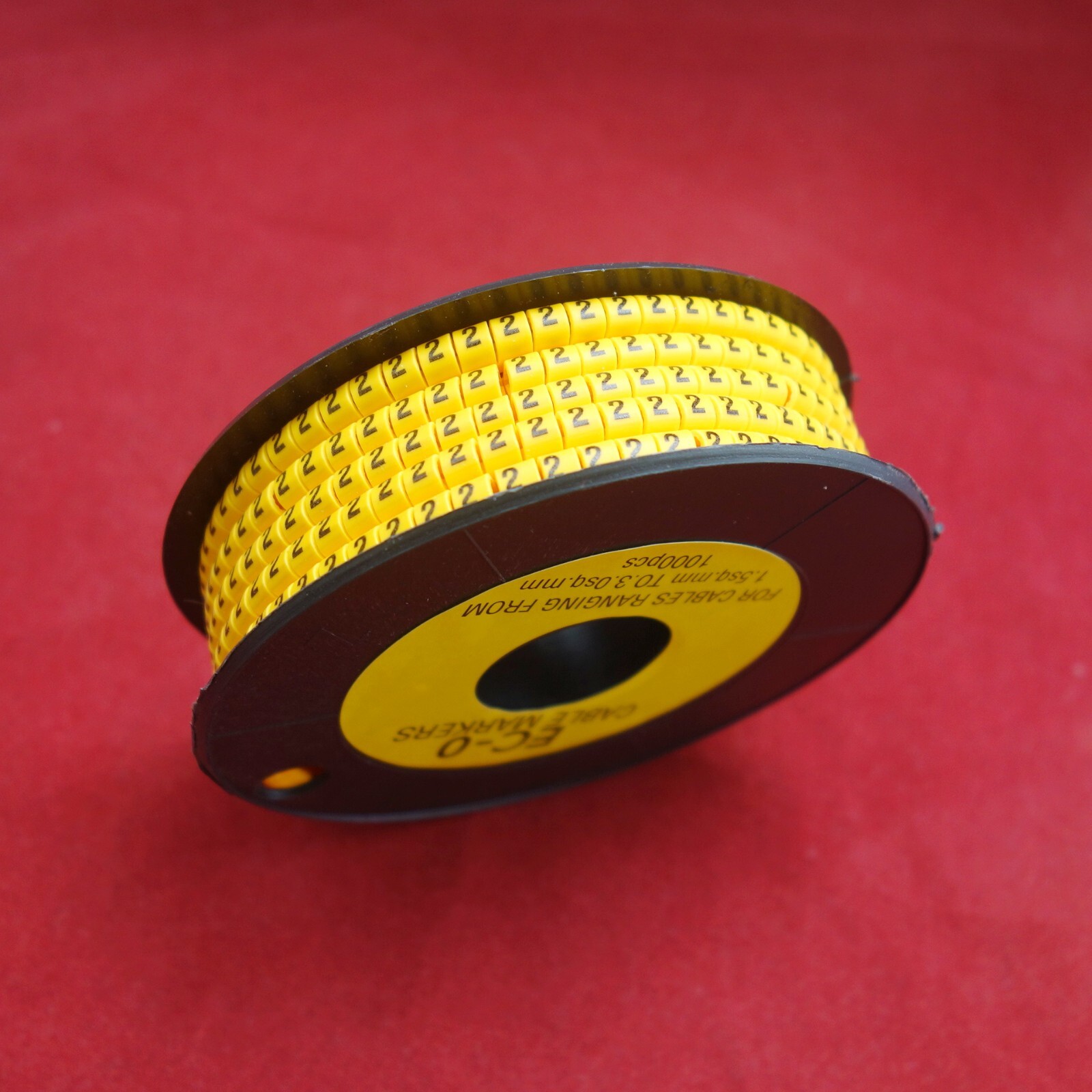 1Roll EC-0 Cable Markers 1000pcs For 0.75-3mm2 wire Number 0-9 soft PVC