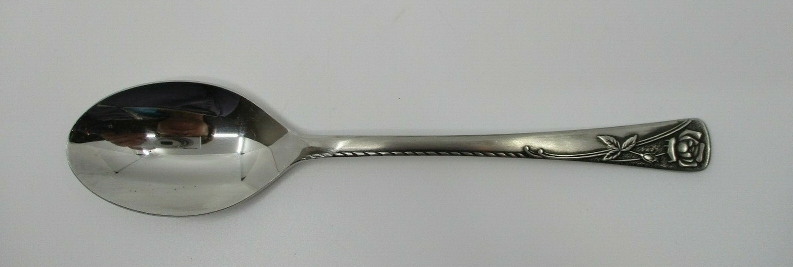 NORITAKE STAINLESS ROSETTA - PLACE / OVAL SOUP SPOON - 7'' - 11P