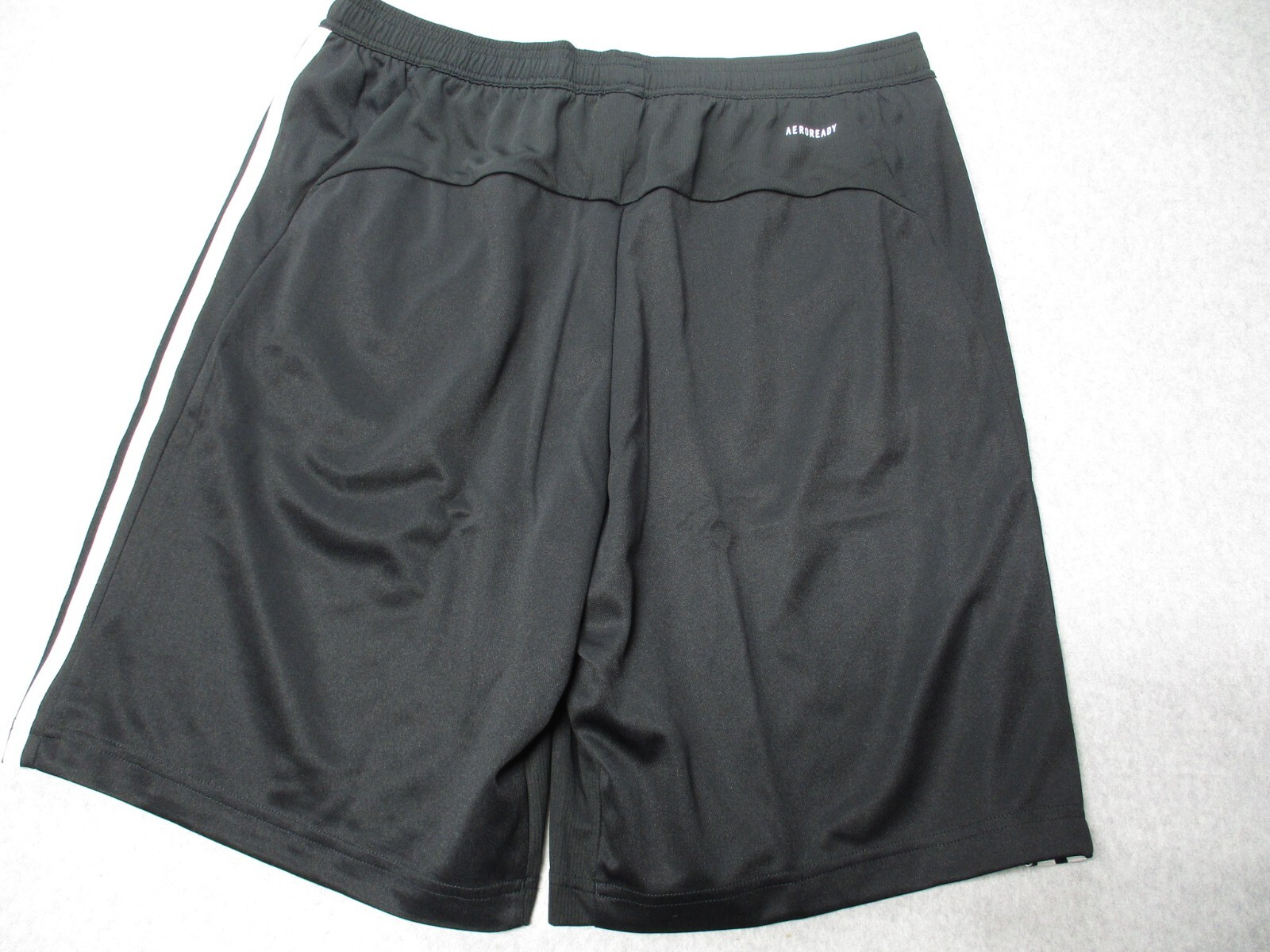 Adidas Mens Large Designed to Move 3-Stripes Shorts Pockets Black & White