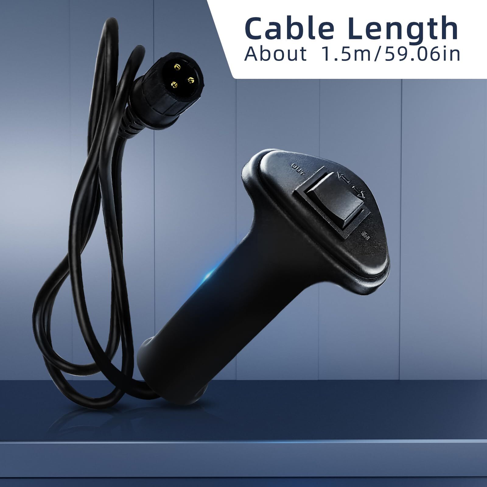 3 Prong Winch Remote Controller 12V 1.5M Wired for 6000-12000LB Winches