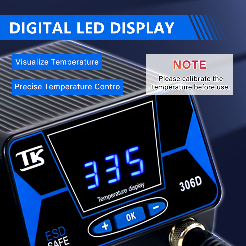 110V SMD Rework Soldering Station Iron Kit 60W Welding Tool Digital LED Display
