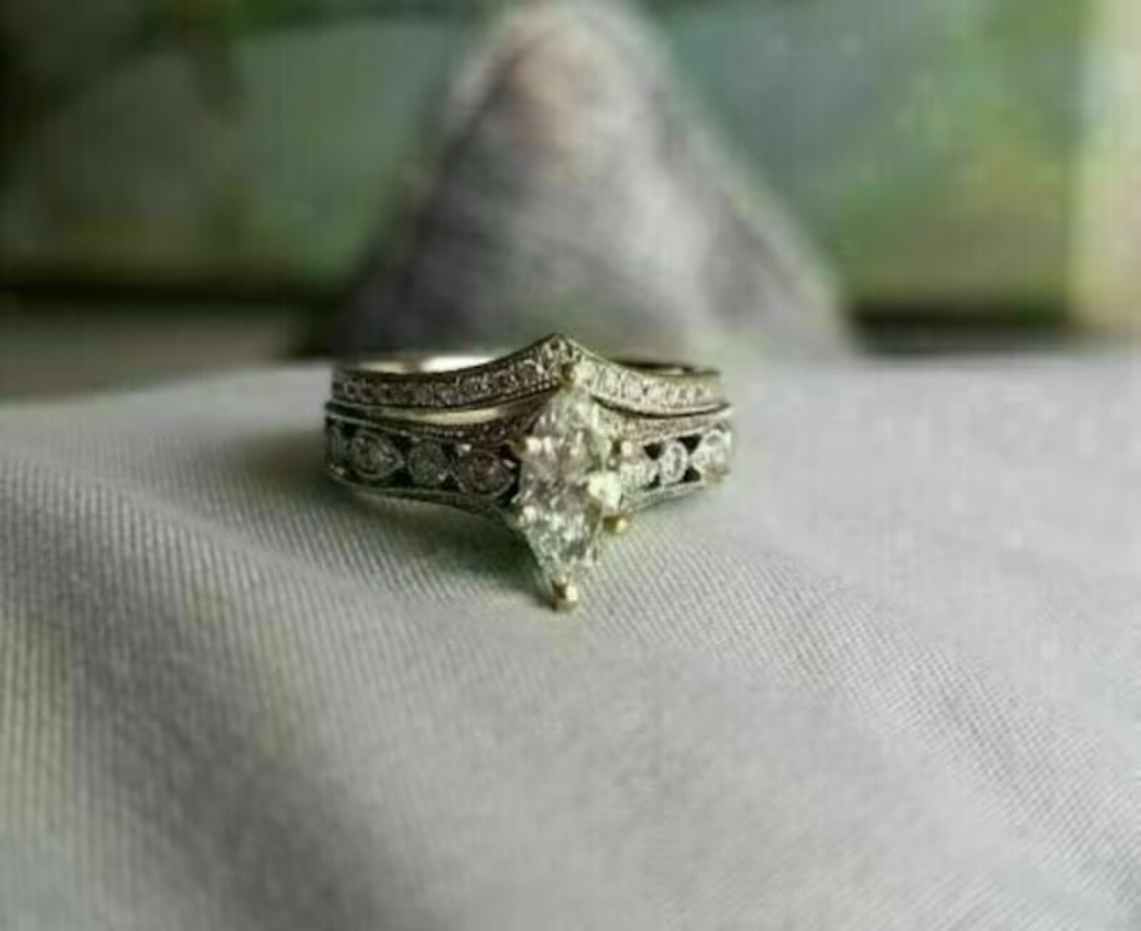 1.0 Ct Marquise Cut Lab Created Diamond Vintage Engagement Wedding Ring Sets