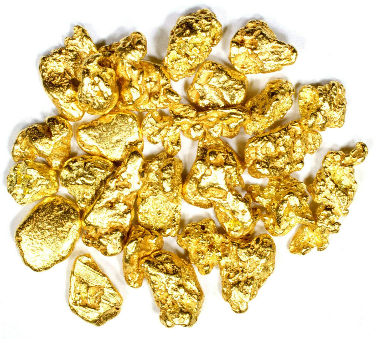 0.500 GRAMS ALASKAN YUKON BC NATURAL PURE GOLD NUGGETS #6 MESH (#G600)