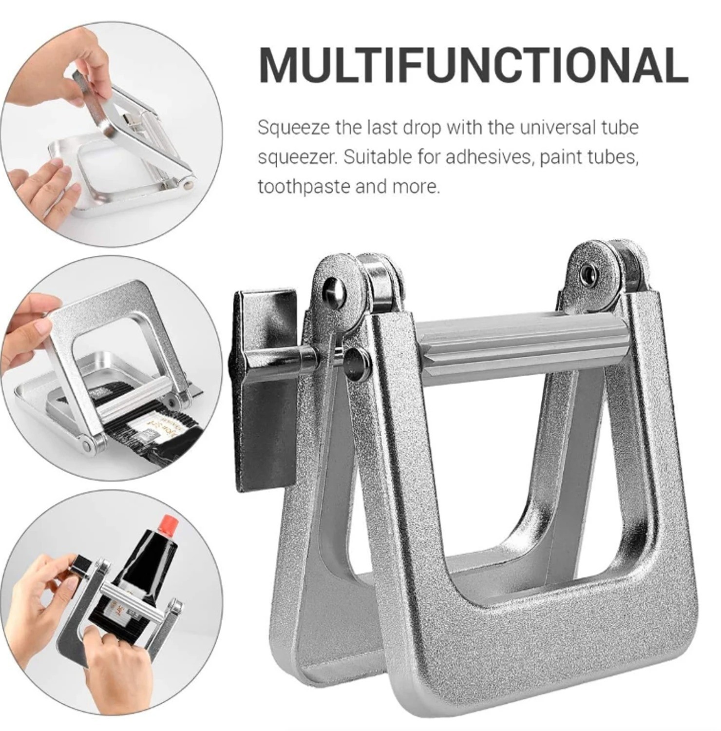 Toothpaste Squeezer, Metal Toothpaste Tube Squeezer Paint Tube Wringer Tube Roll