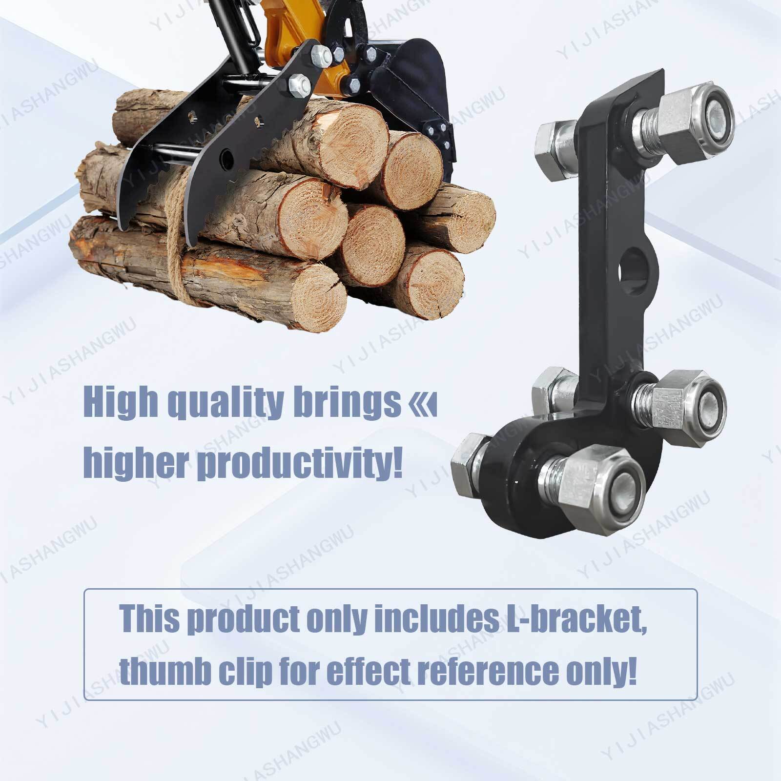 Single L-shaped bracket，FOR Mini Excavator Three Holes Hydraulic Clip Thumb