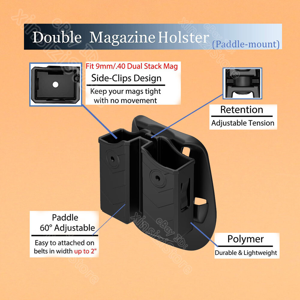 SR9 Security 9 Magazine Holster For Ruger Max 9 CZ 75 SP-01 Shadow 2 Mag Pouch