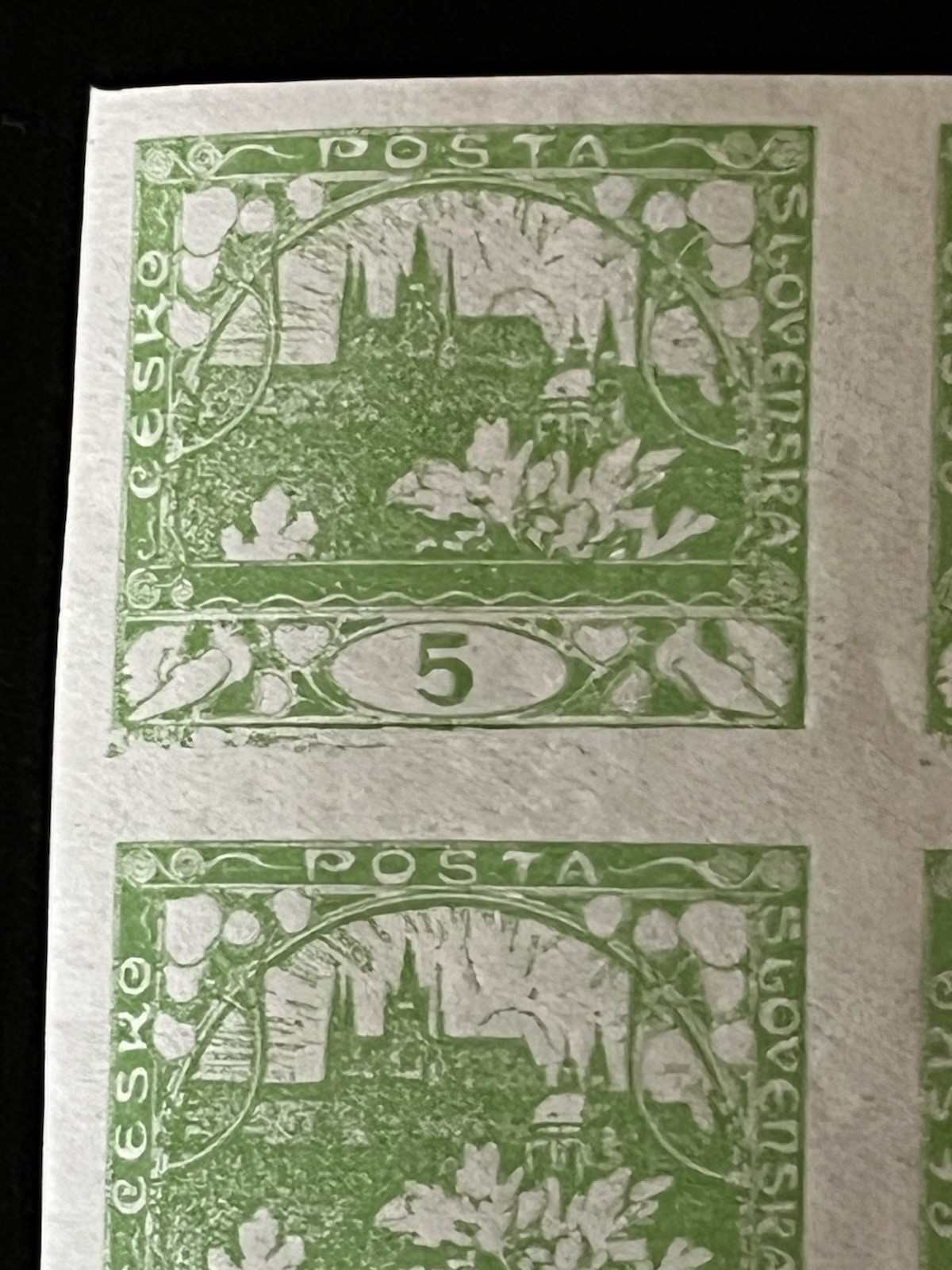 CZECHOSLOVAKIA - 1918, 12 Imperforated Blocks - MNH
