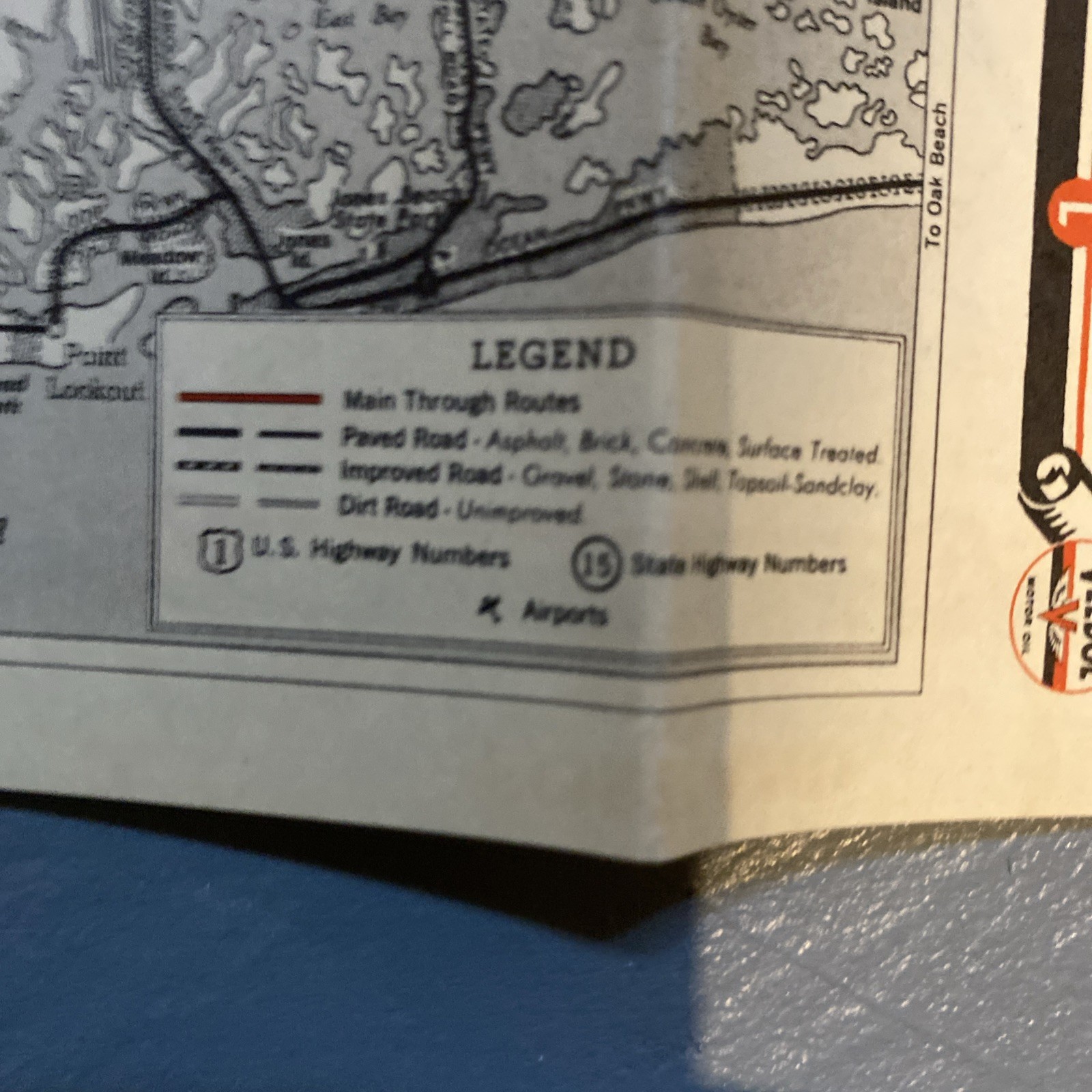 1941 Maine Maritime Province Road Map Tydol Flying A Gas Oil Advertising F32