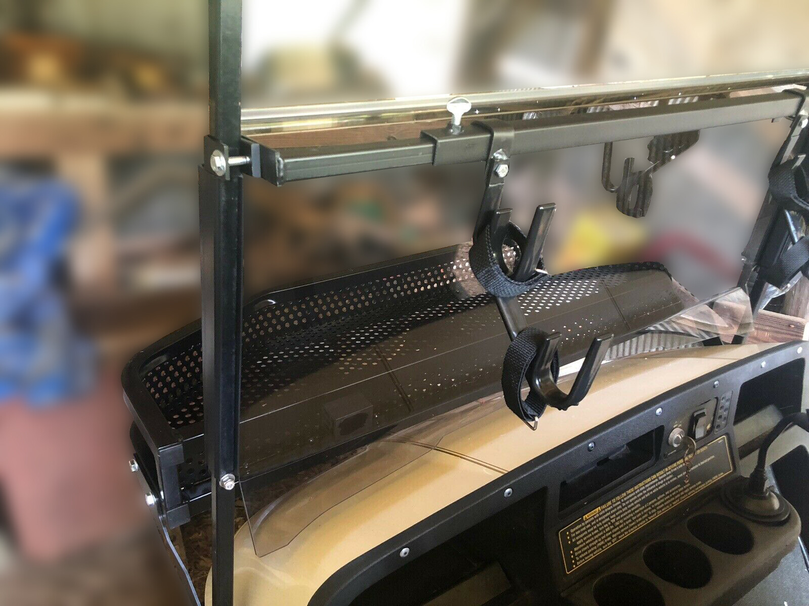 Heavy Duty Front Clay / Cargo Basket For EZGO TXT Golf Cart w/ Mounting Brackets