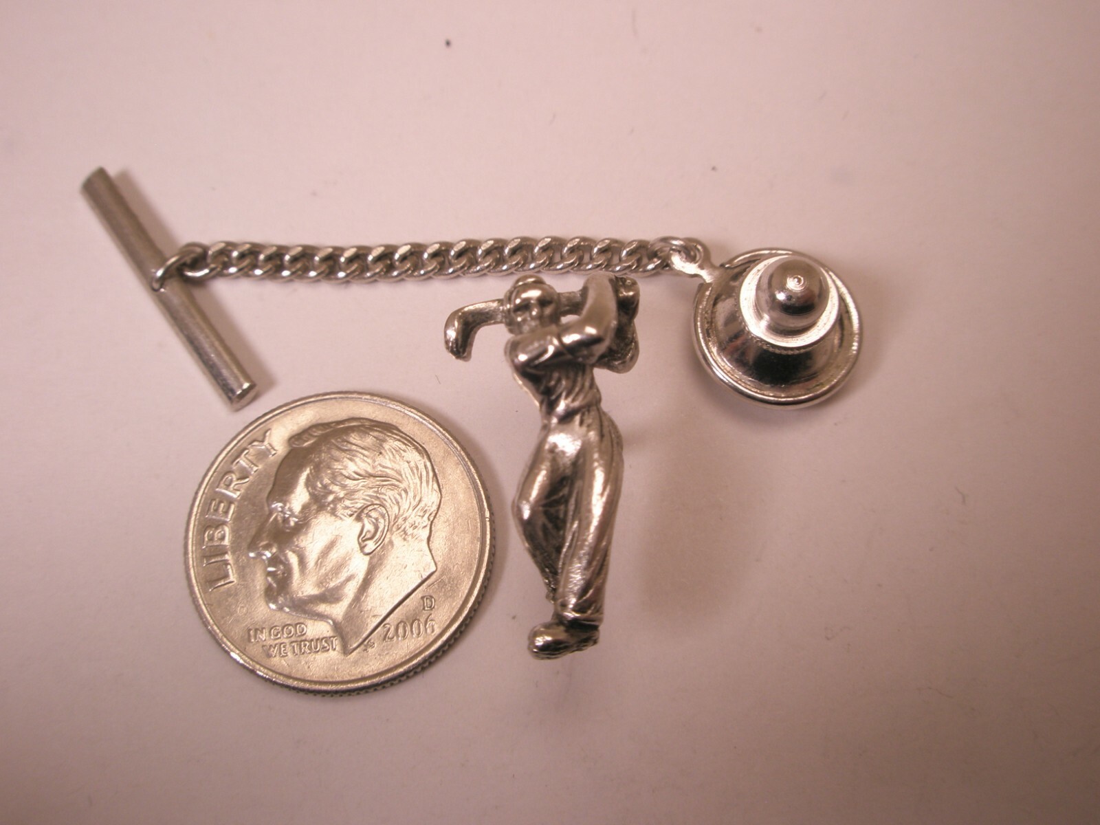 Golfer Golfing Follow Thru Vintage Tie Tack Lapel Pin club tournament l pga m118