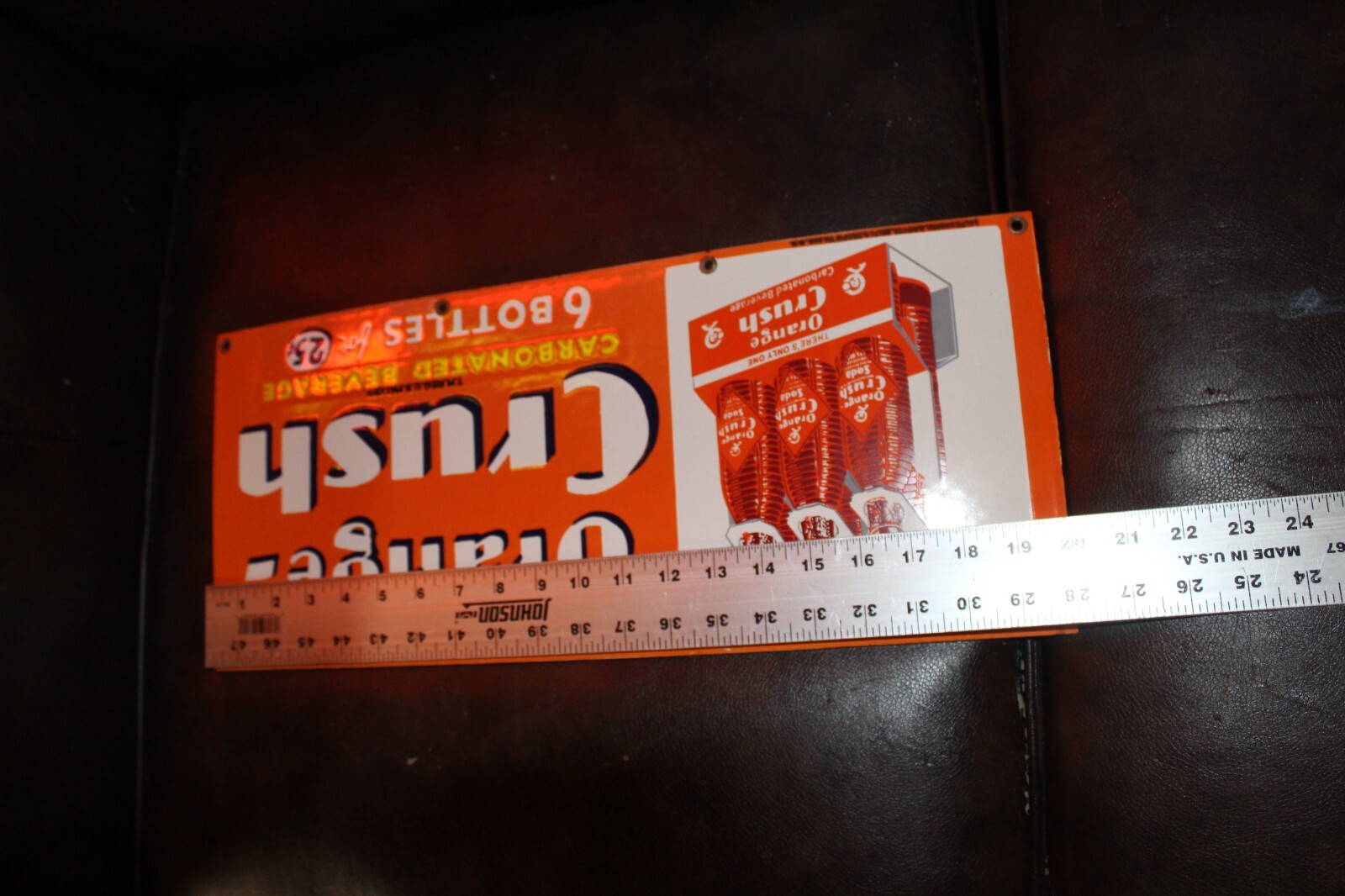 RARE ORANGE CRUSH HANDIPACK SODA POP DEALER PORCELAIN METAL SIGN COKE PEPSI GAS