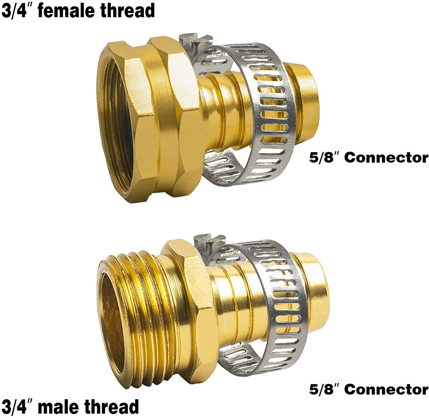 3set 5/8 Garden Water Hose Connector Repair Mender Kit Ends