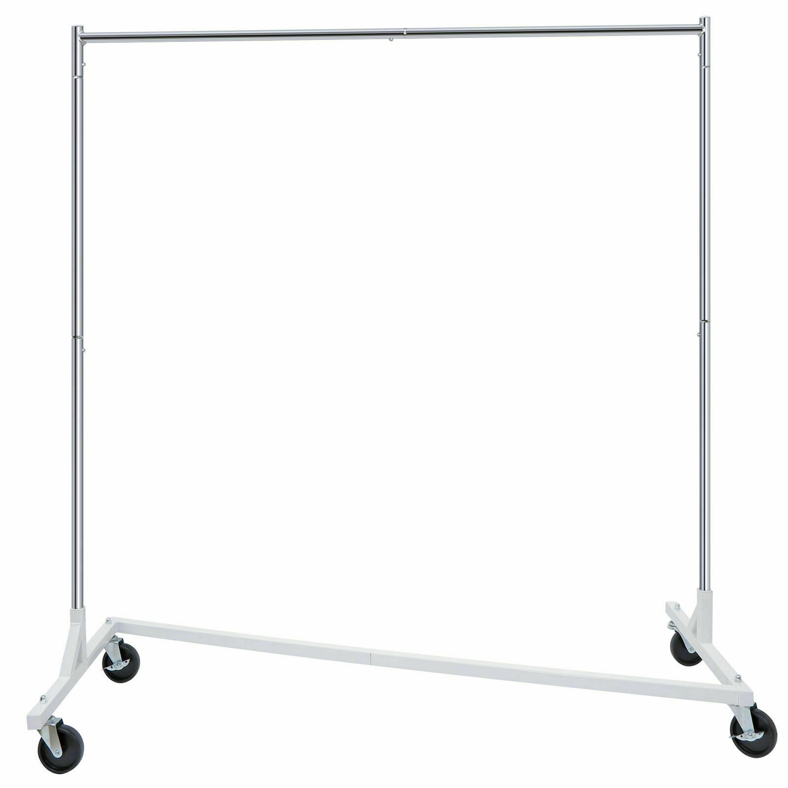 Heavy-Duty Commercial Garment Rack Rolling Z-Base Storage Clothing Shelving Rack