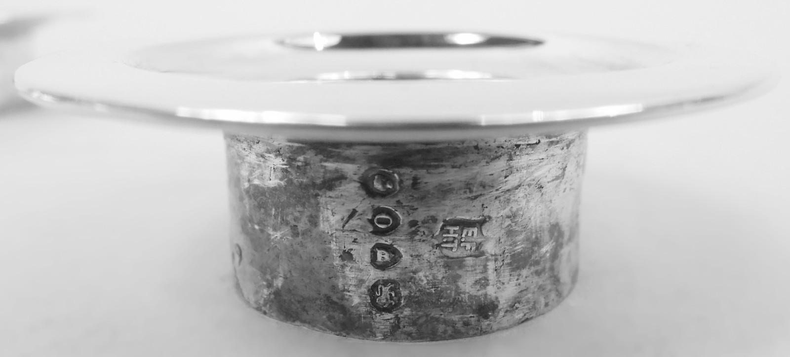 Finley & Taylor Candlesticks Antique Victorian Low English Sterling Silver 1889