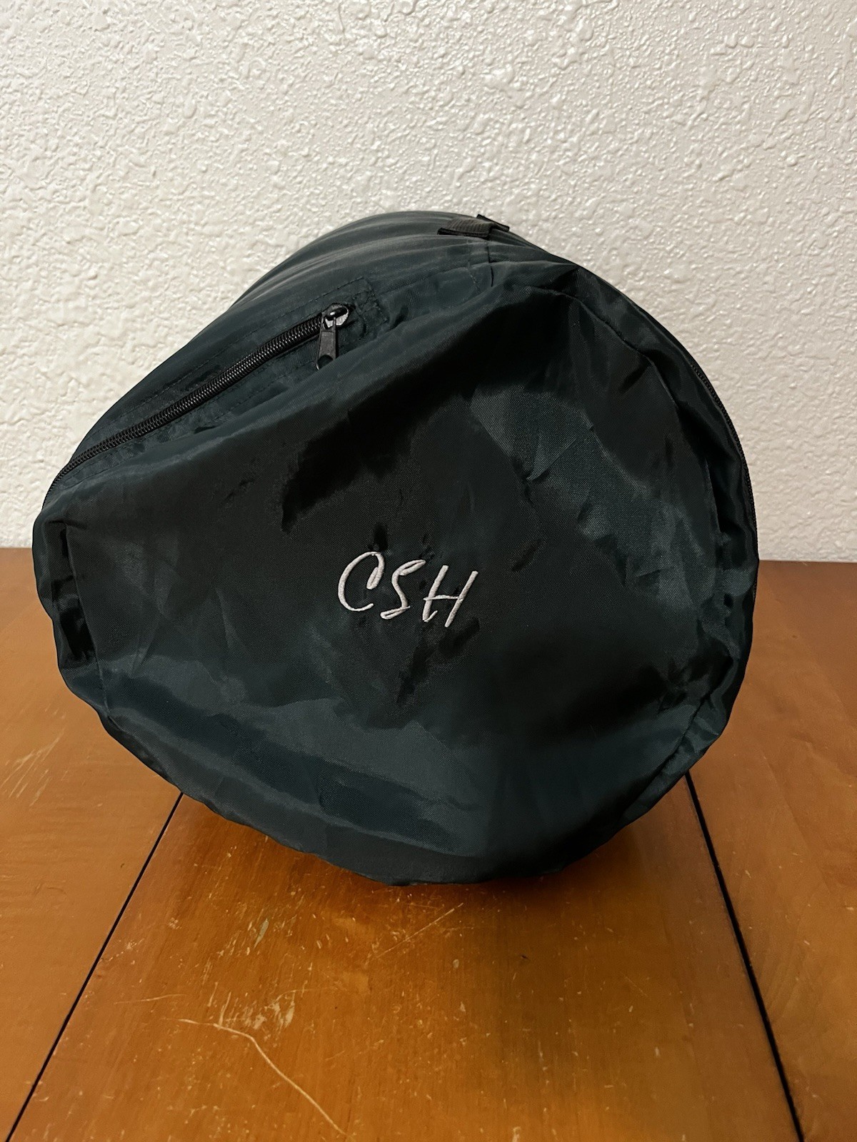 LL Bean 20° Camp Bag Sleeping Bag Green Gray Camping Sleeping With Container