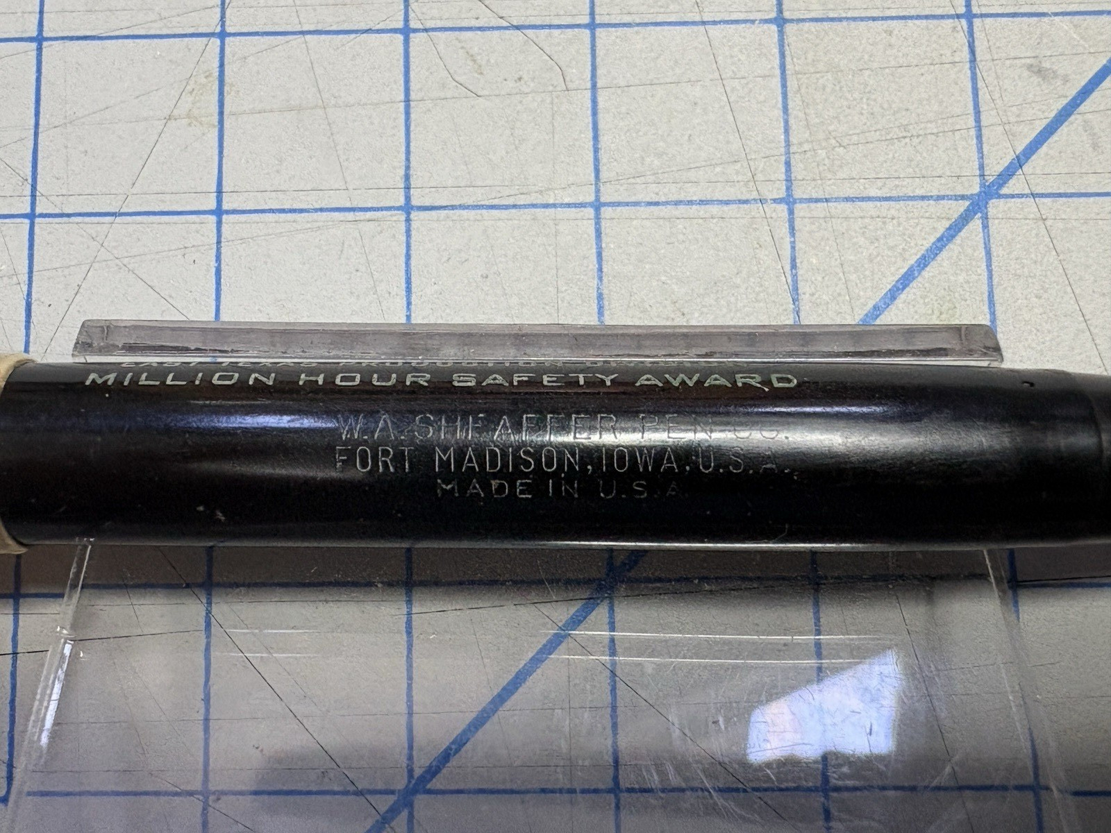 WA Sheaffer White Dot Black Vacuum Fill Fountain Pen 14K Nib Vintage- HUMBLE OIL