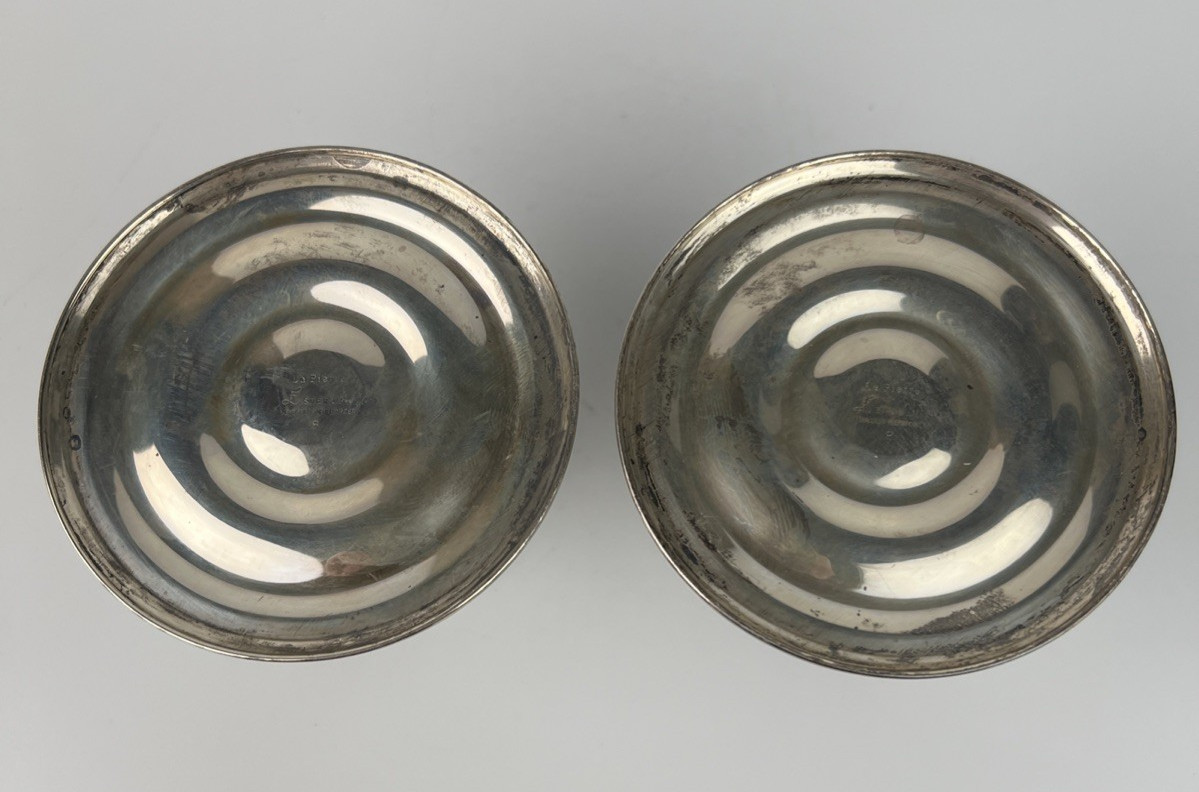 Vintage Pair La Pierre Sterling Silver Candle Holders Weighted & Reinforced ~ #8