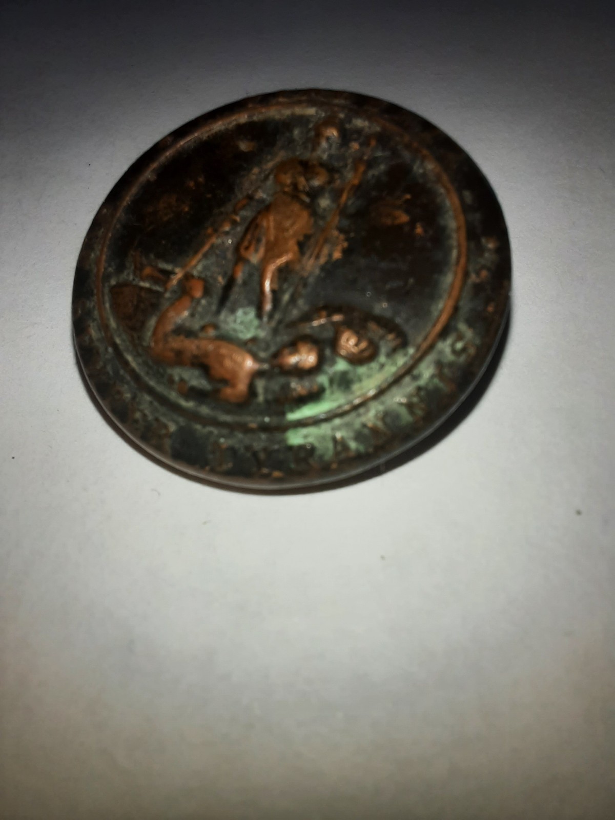 American civil war era antique Virginia button semper tyrannis.