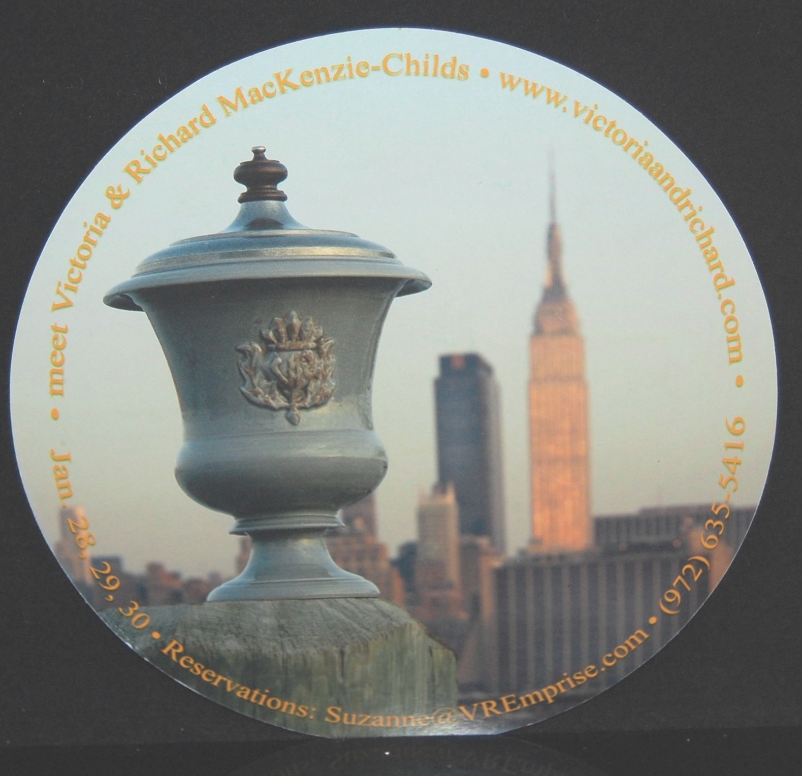 Victoria and Richard Set of 2 Emprise Postcards 2005-2006 MacKenzie Childs