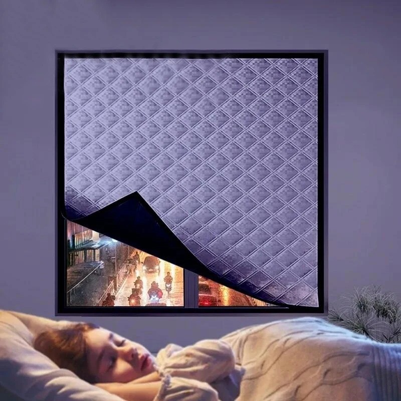 Winter Thermal Insulation Film for Windows Windproof Blackout Curtain