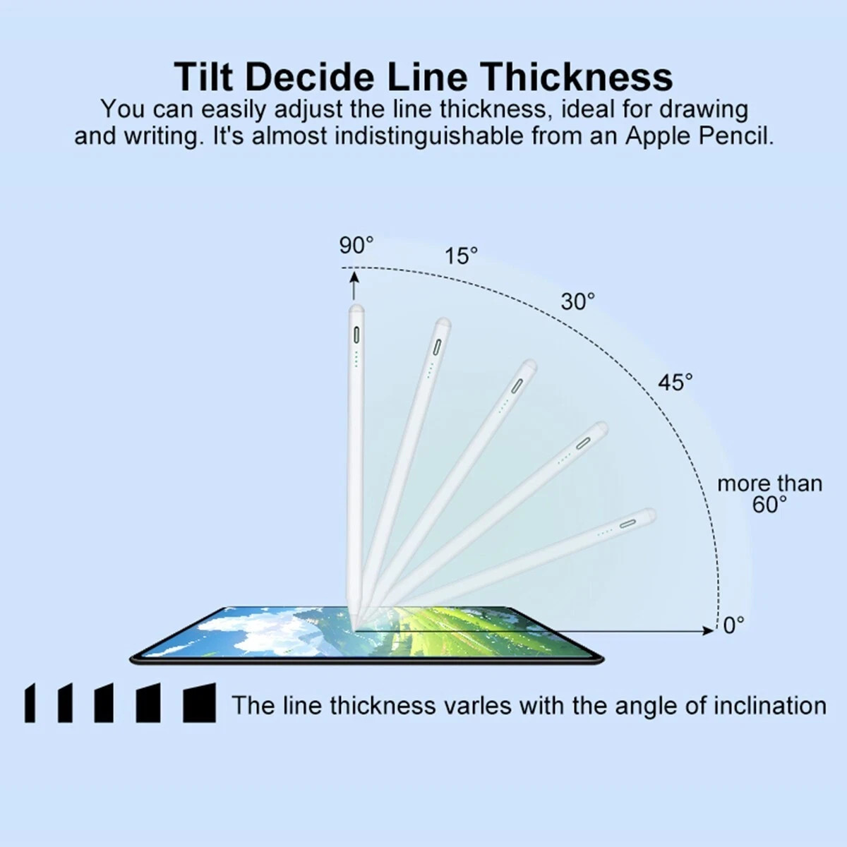 Stylus Pen for iPad 2018-2025, Apple Pencil for iPad 11th A16/10/9/8/7/6 Gen -US