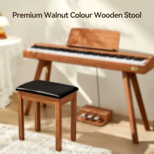 Piano Bench,Solid Keyboard Stool with Comfortable and Practical bench Wood